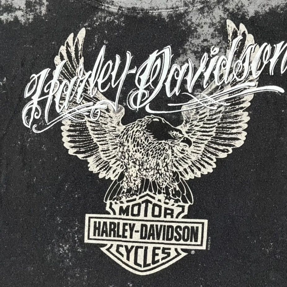 Harley Davidson Harley-Davidson Graphic Tee Womens Large Black White Biker Motorcycle Casual T-Shirt Size L / US 10 / IT 46 - 2 Thumbnail