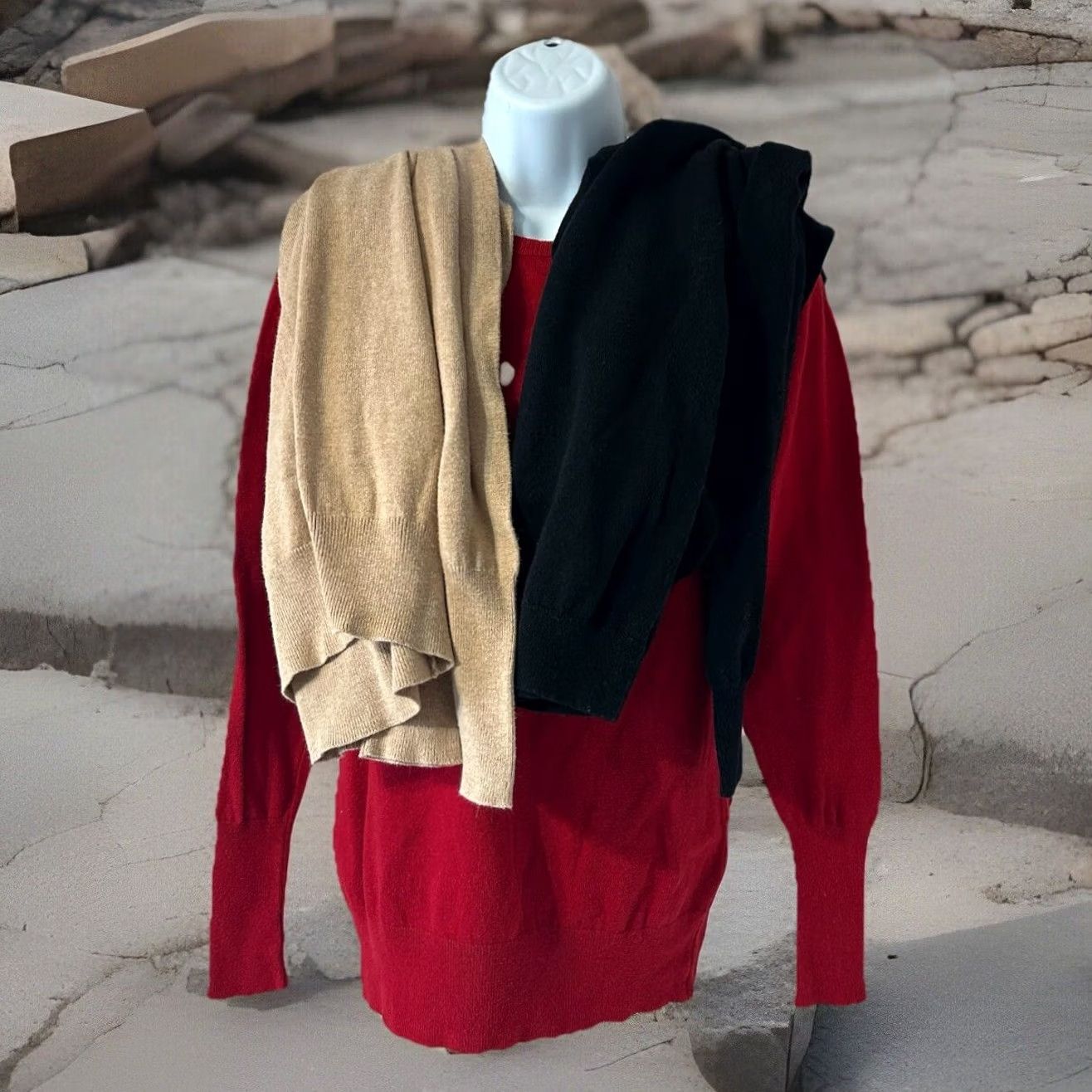 Worthington Worthington Sweaters Shirt Women Medium Multicolor Pullover Crew & V-neck Kn 3pc RN#93677 Holiday Casual/Party/Workwear Size M / US 6-8 / IT 42-44 - 6 Thumbnail