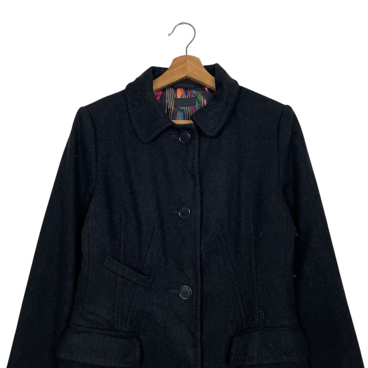 Paul Smith Paul Smith Wool Black Coat Size XS / US 0-2 / IT 36-38 - 2 Thumbnail