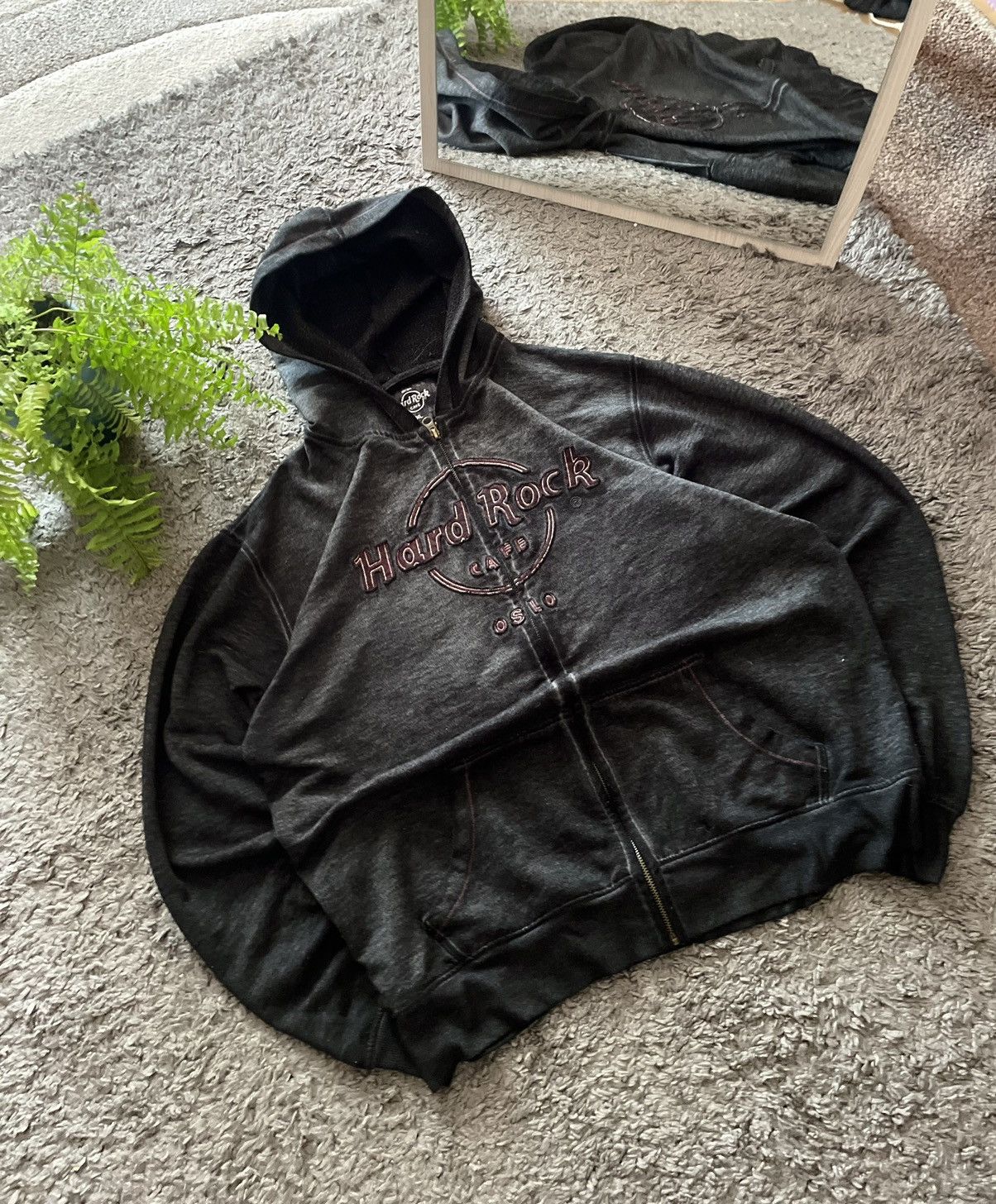 Hard Rock Cafe × Vintage 00s Hard Rock Cafe Zip-Hoodie Streetwear Vintage Big Logo Size US XL / EU 56 / 4 - 2 Thumbnail