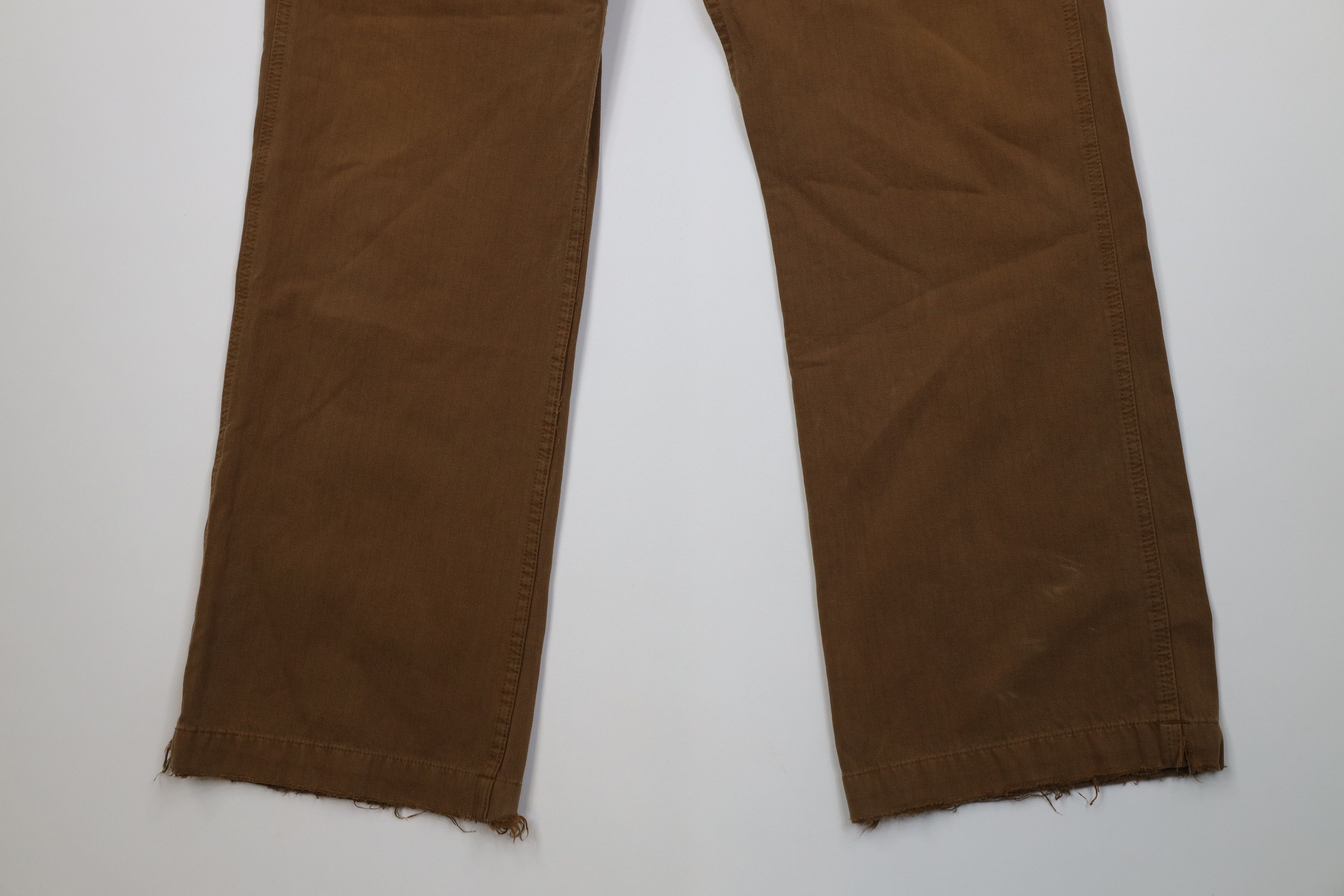 Gap Vintage Y2K Gap Pinstriped Boot Cut Wide Leg Pants Brown Size US 36 / EU 52 - 4 Thumbnail