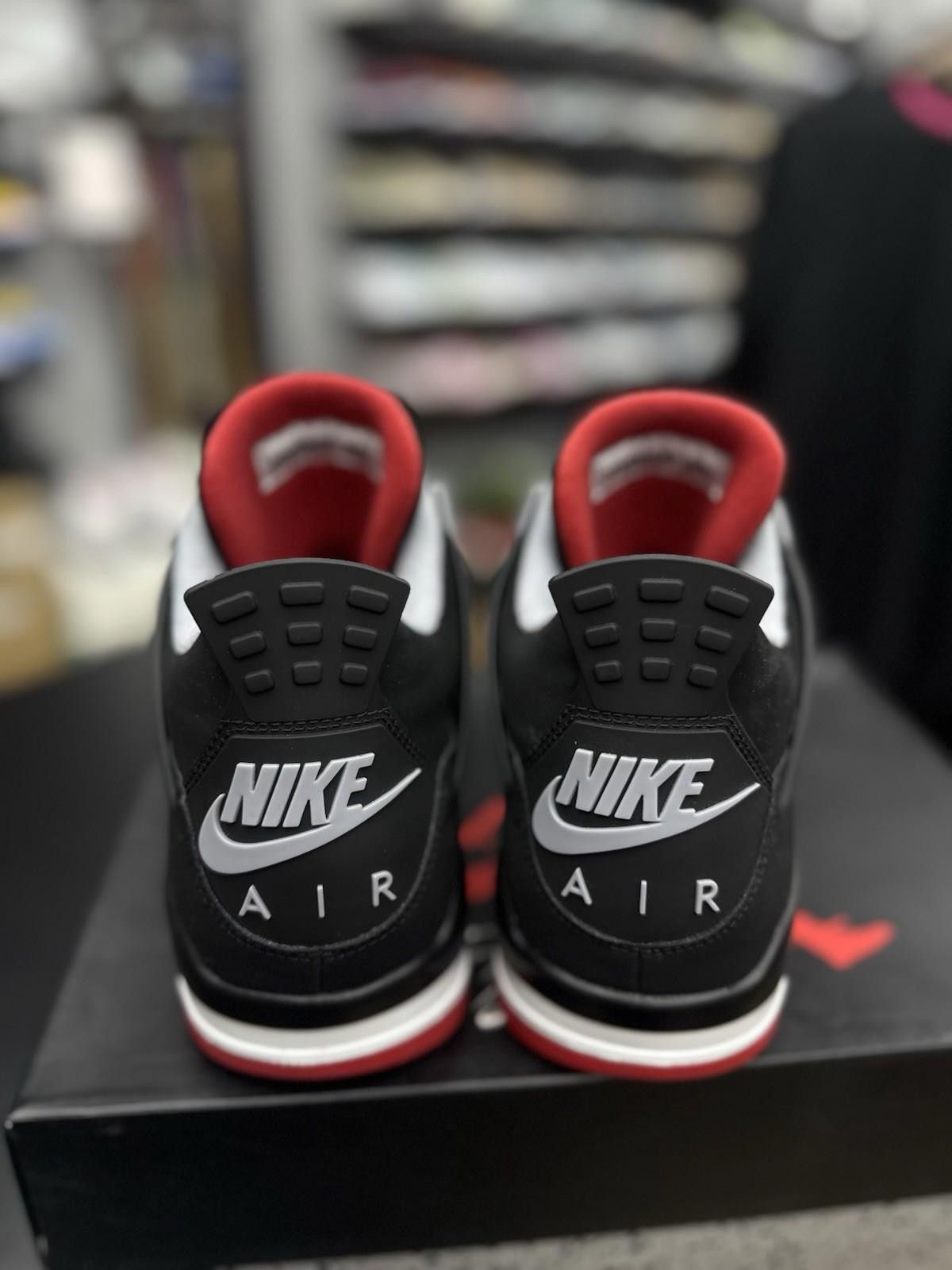 Jordan Brand NEW Nike Air Jordan 4 Retro OG Bred Black Red Shoes 10.5 Size US 10.5 / EU 43-44 - 9 Thumbnail