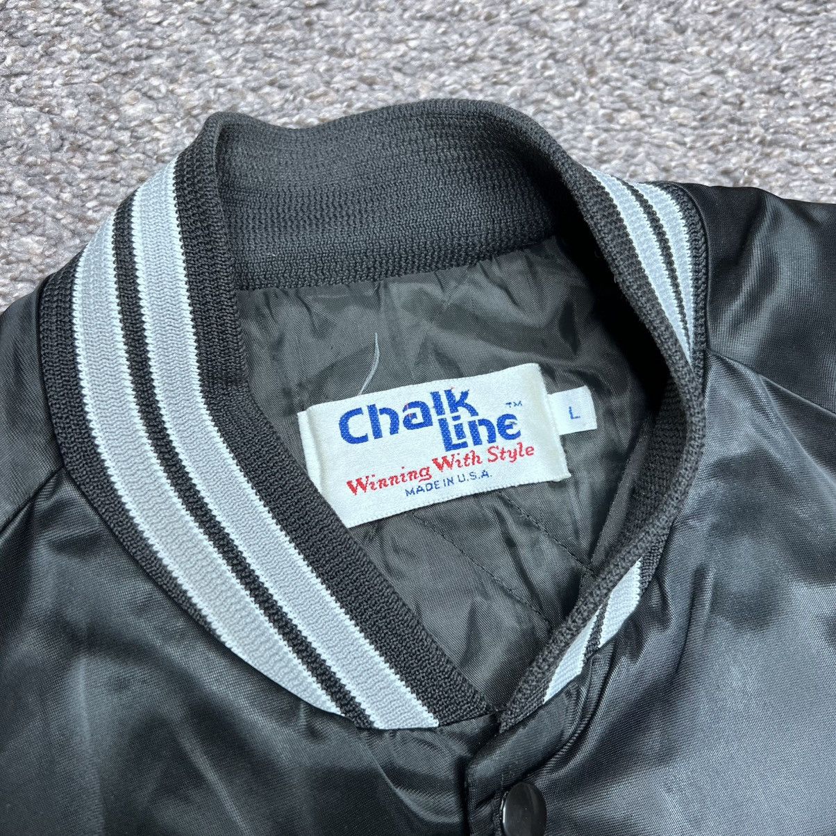 Chalk Line 1980s Raiders Shield Football Chalk Line Satin Bomber Jacket Size US L / EU 52-54 / 3 - 9 Thumbnail