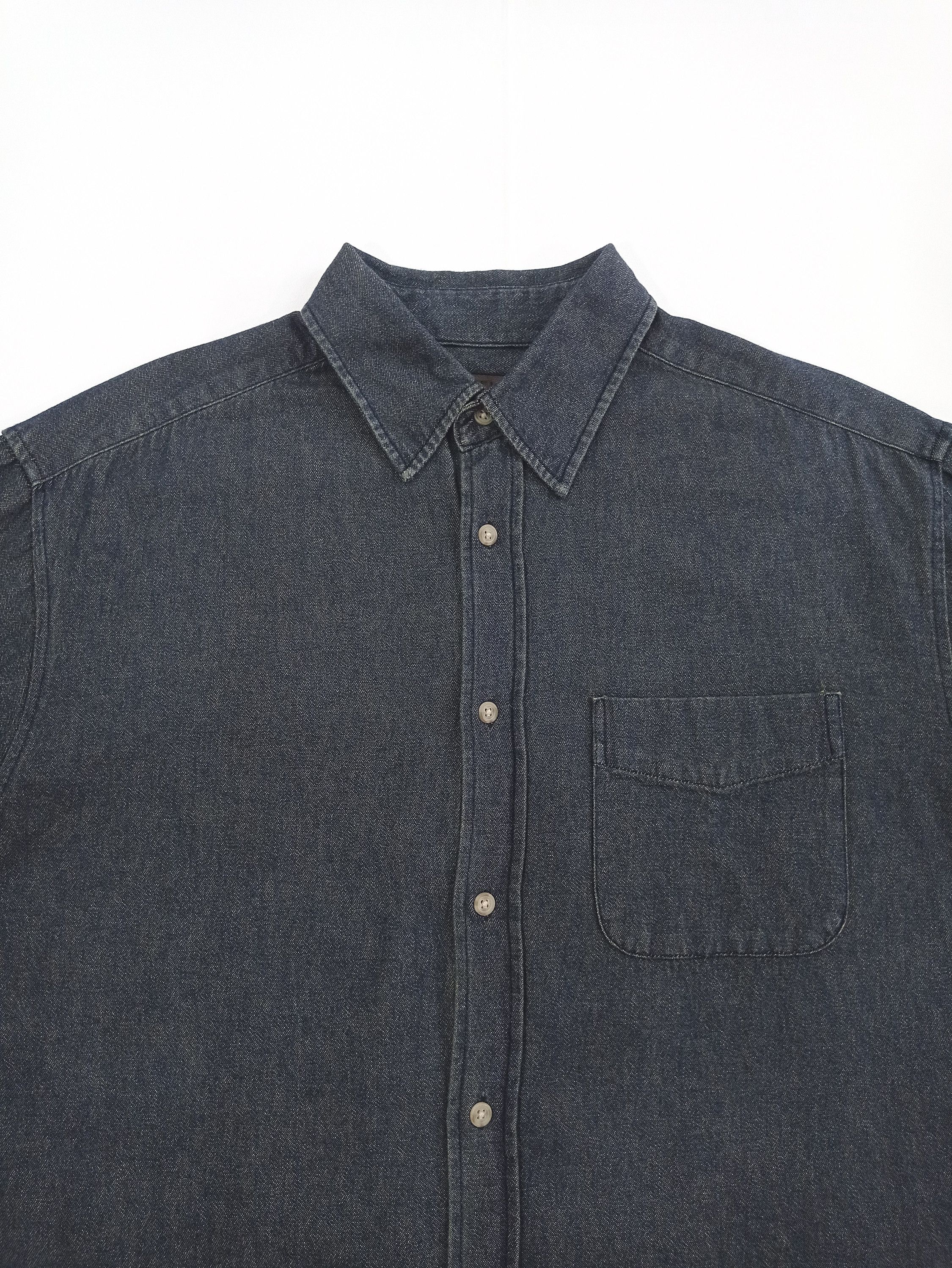 Denim Shirt Size L - 100% Cotton, Dark Blue, 9.5/10