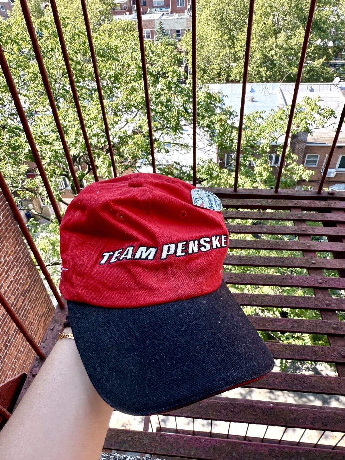 NASCAR Y2K 2004 Team Penske NASCAR Hat Cap with Pin Size ONE SIZE - 2 Thumbnail