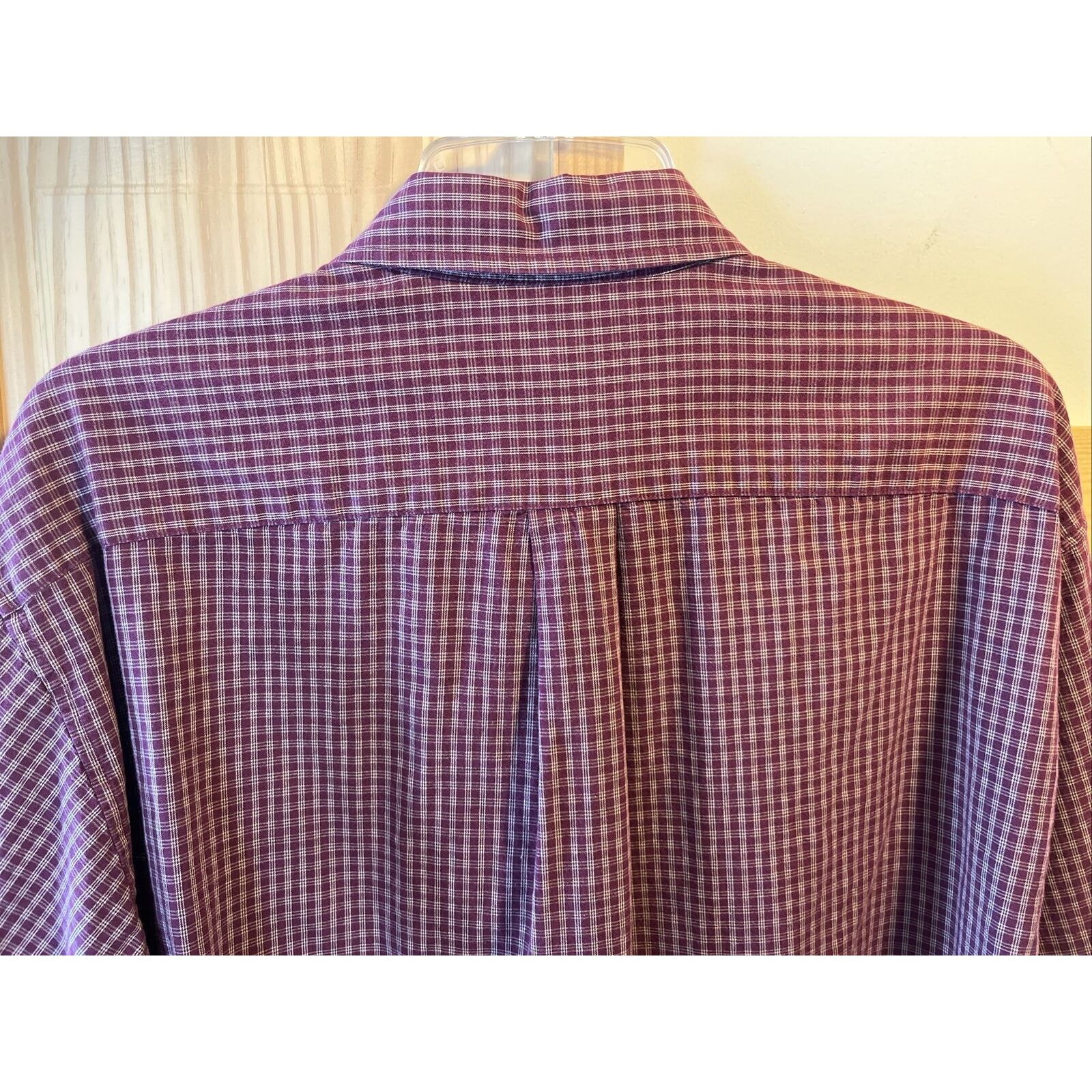 Other vesi sportswear men’s L burgundy check Montana cotton shirt Size US L / EU 52-54 / 3 - 14 Thumbnail