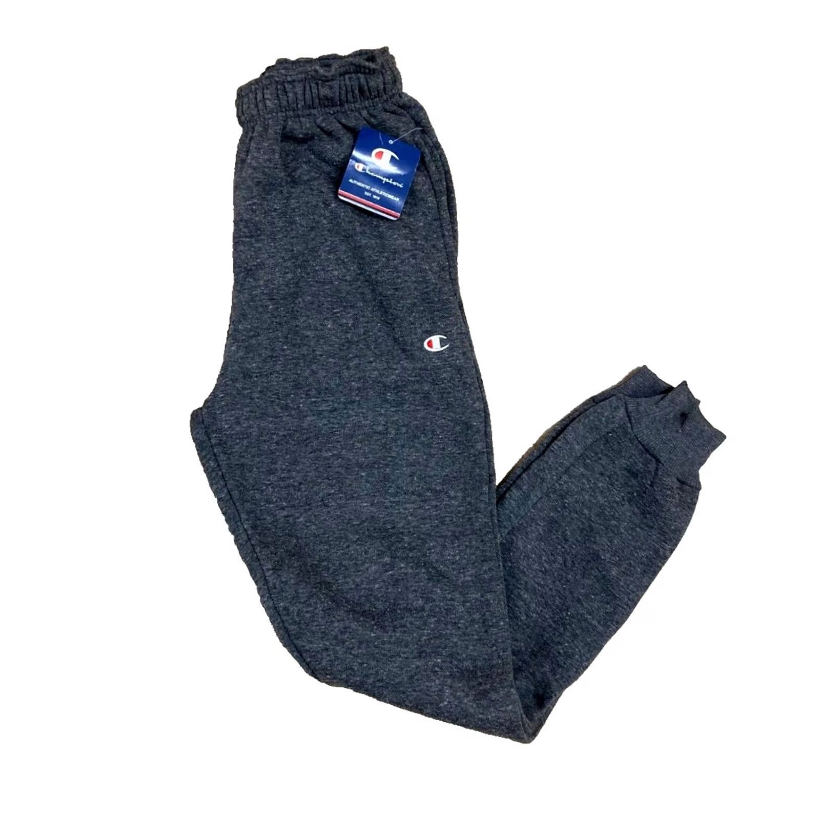 Champion Champion Joggers Pants, Men's Elastic Waist Drawstring Fleece Heather Gray S Size US 29 - 2 Thumbnail