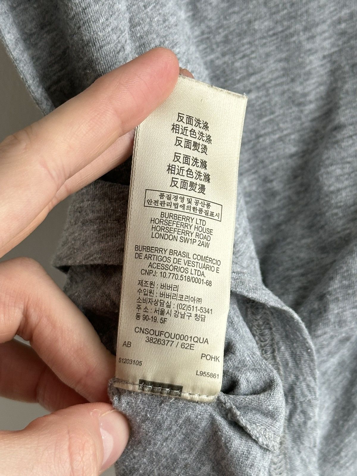 Burberry Burberry Brit Gray Blend Wigeon Duck T-Shirt Top Size XS Size XS / US 0-2 / IT 36-38 - 10 Thumbnail