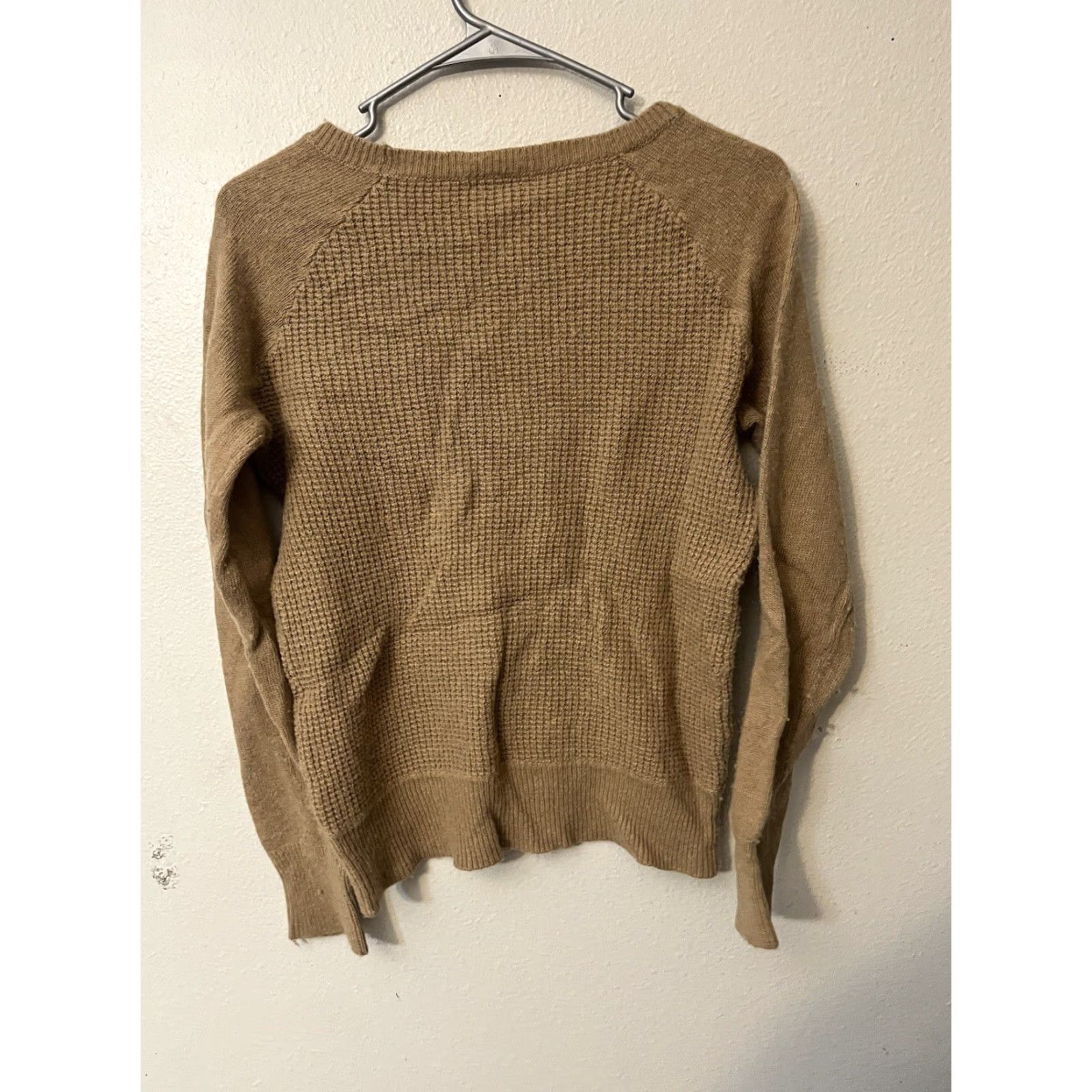 J.Crew J.CREW Sweater Crewneck Brown Wool Blend Medium Viscose Nylon Wool Solid Knit Women Regular Size M / US 6-8 / IT 42-44 - 3 Thumbnail