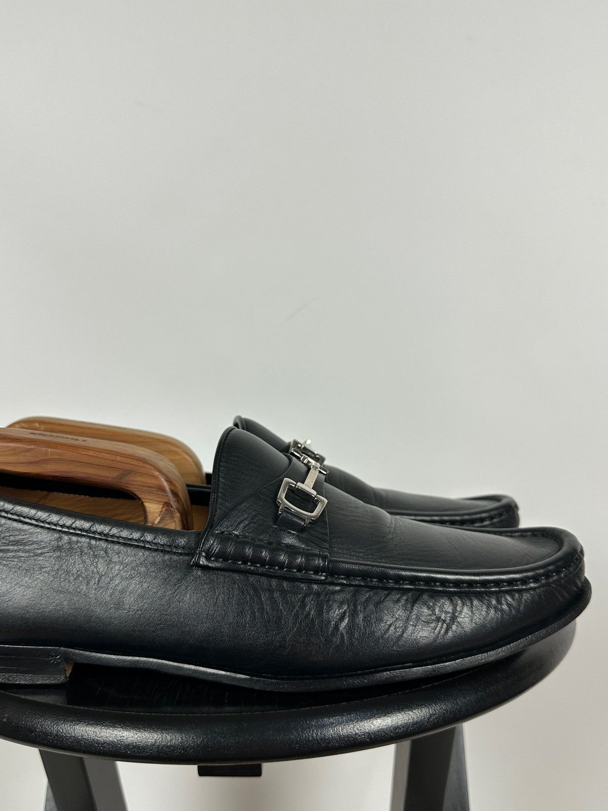 Gucci Gucci Horsebit Black Leather Slip On Loafers Size US 9 / EU 42 - 16 Thumbnail