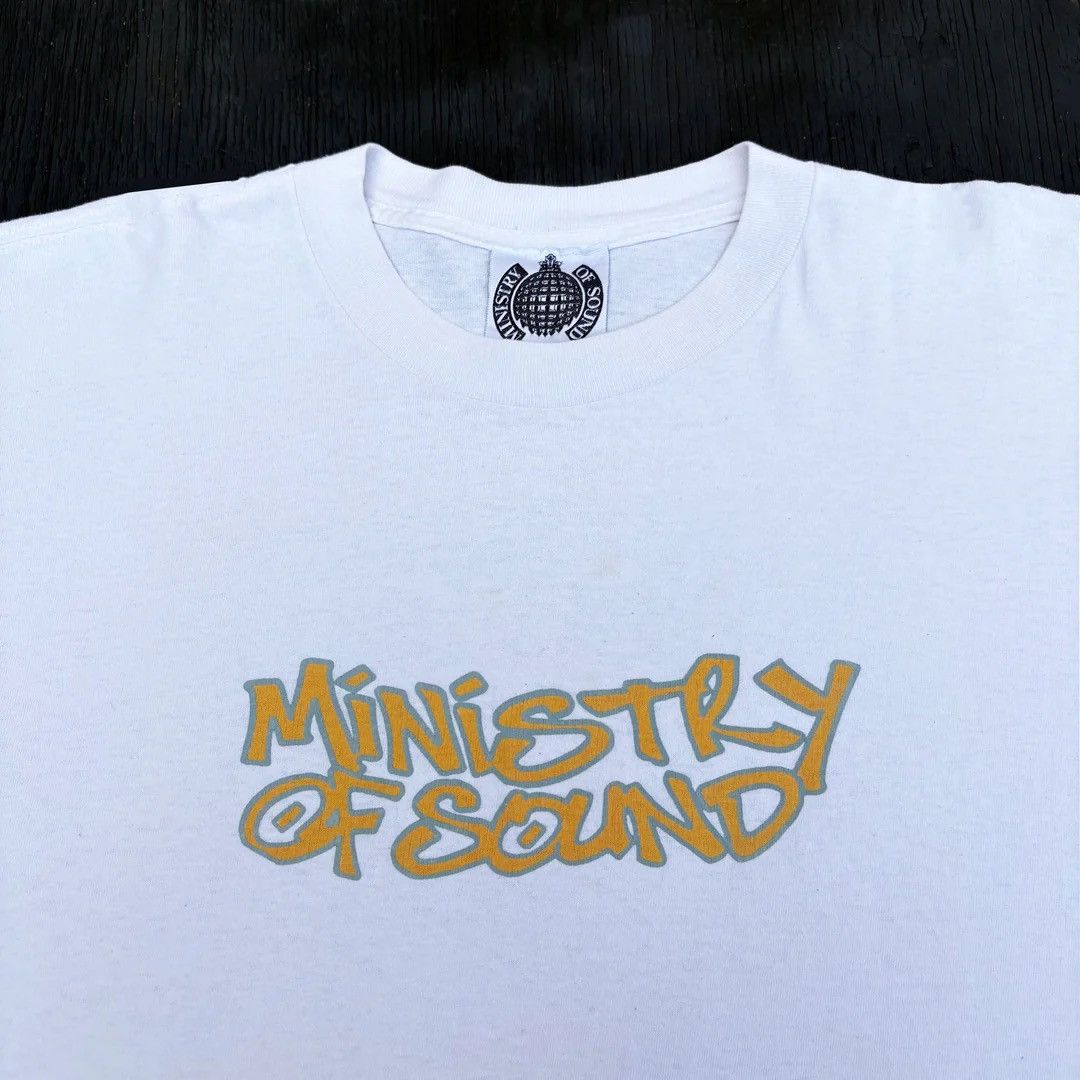 Vintage Ministry of Sound 1990 90s Vintage Nightclub Logo T-Shirt Size US XL / EU 56 / 4 - 2 Thumbnail