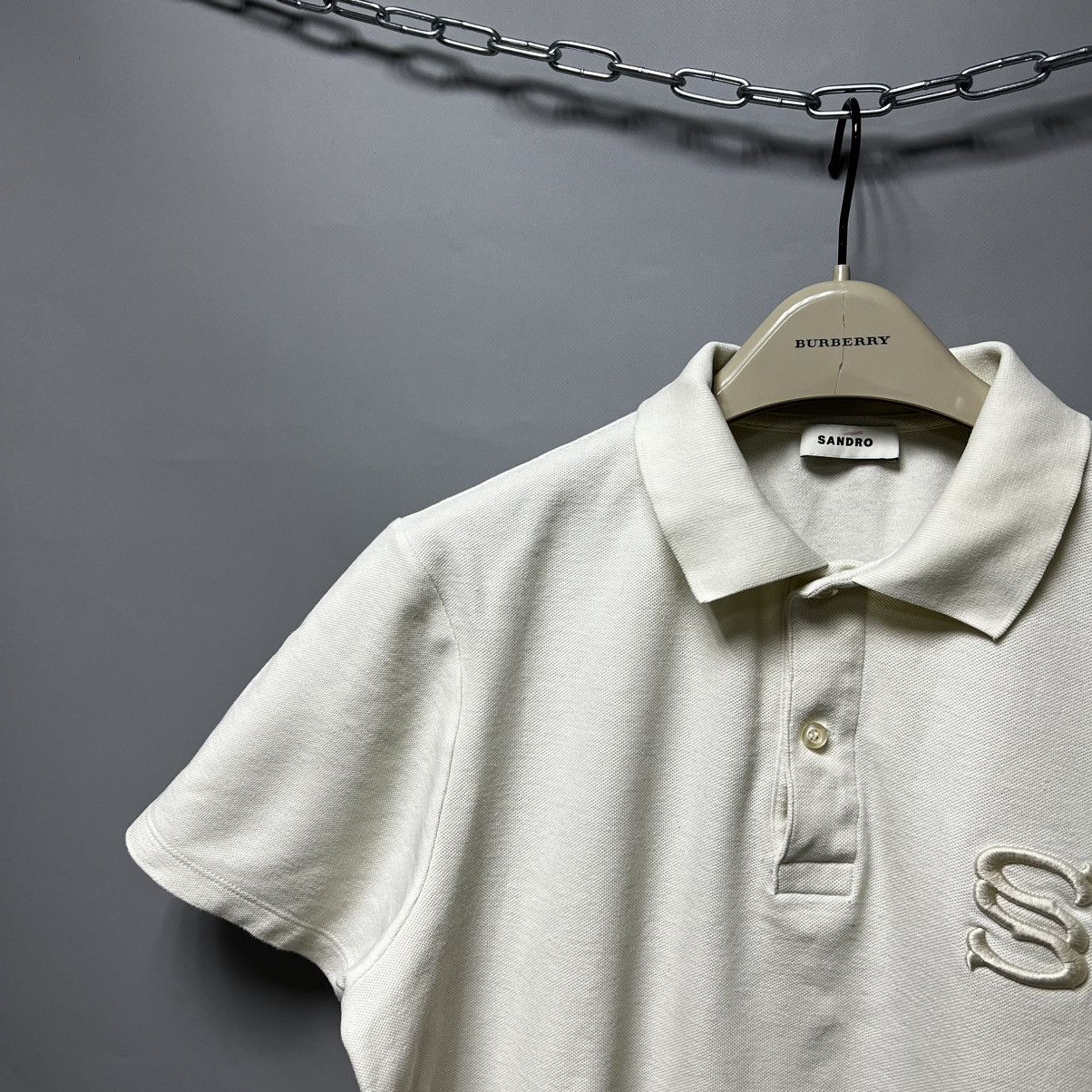 Sandro Sandro Polo T Shirt Beige Men’s Size US M / EU 48-50 / 2 - 3 Thumbnail