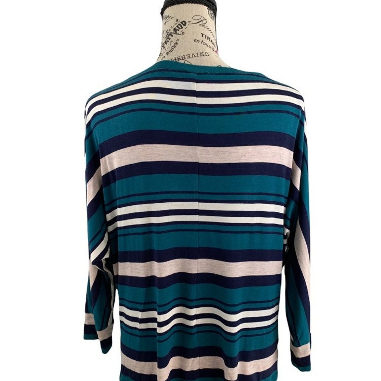 Ann Taylor Ann Taylor Women's Medium Blouse Tie Knot Front 3/4 Sleeves Size M / US 6-8 / IT 42-44 - 6 Thumbnail