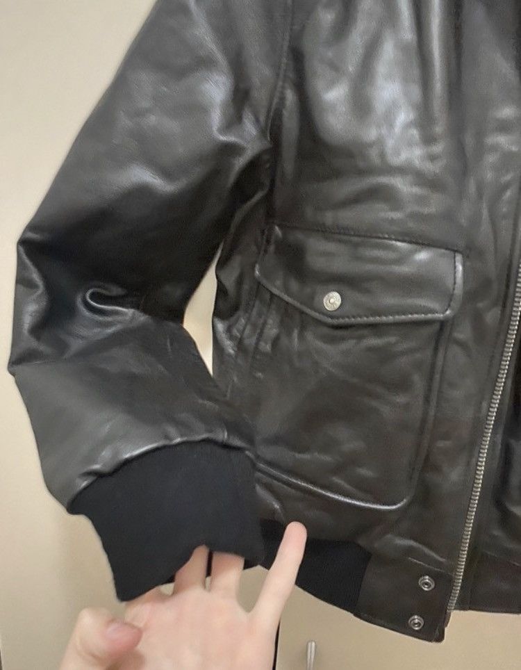 Schott × Vintage Schott NYC Vintage Leather Bomber Jacket BLACK Size US L / EU 52-54 / 3 - 3 Thumbnail