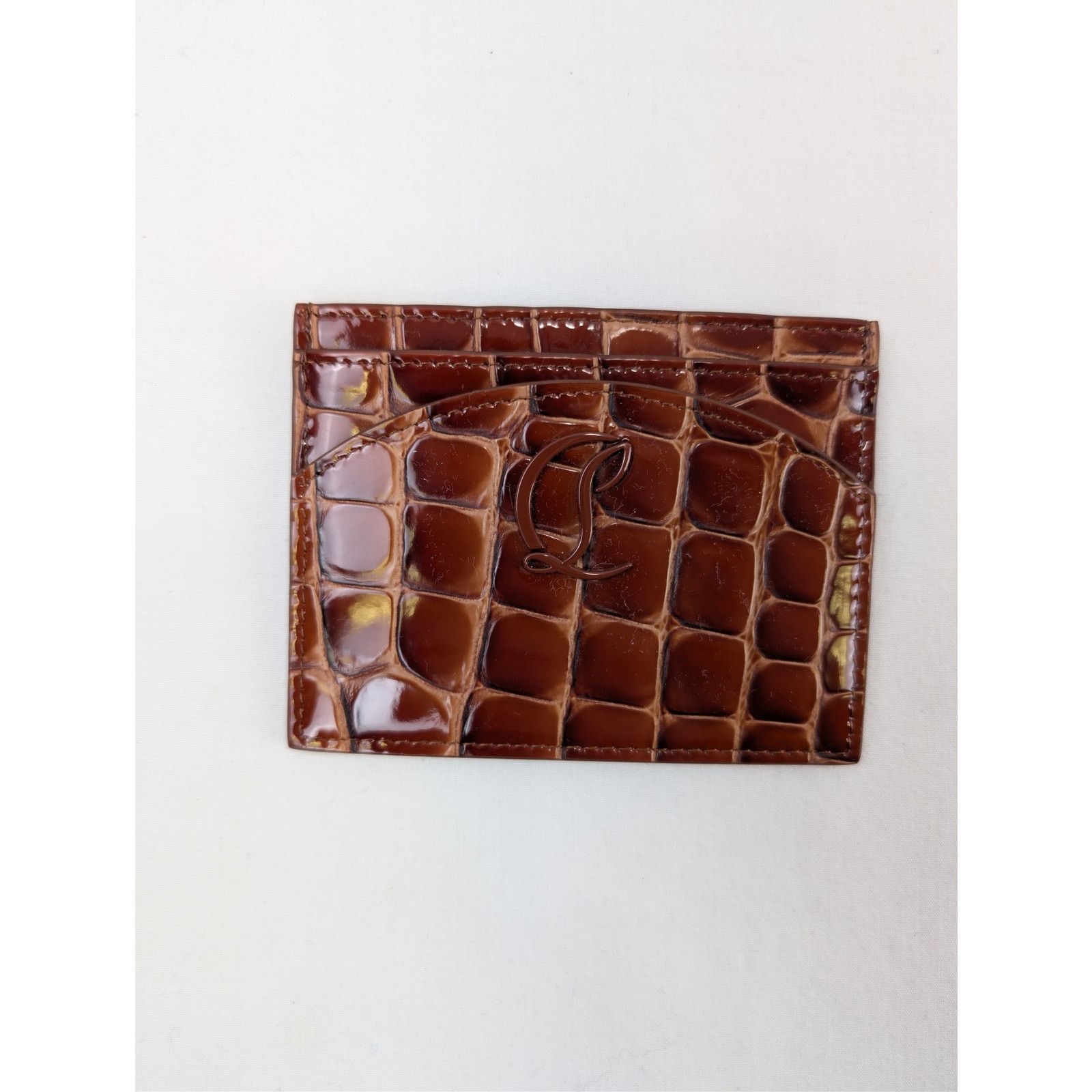 Christian Louboutin o1rshd1 Q:2 / croc-embossed leather card case Card Holder Size ONE SIZE - 2 Thumbnail