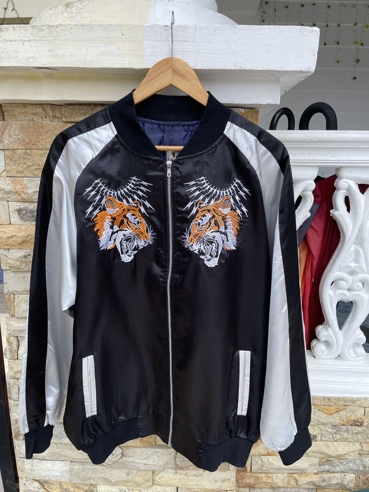 Karakuri Tamashii Rare🔥Japanese Sukajan Tiger Embroidery Jacket Size US XL / EU 56 / 4 - 1 Thumbnail