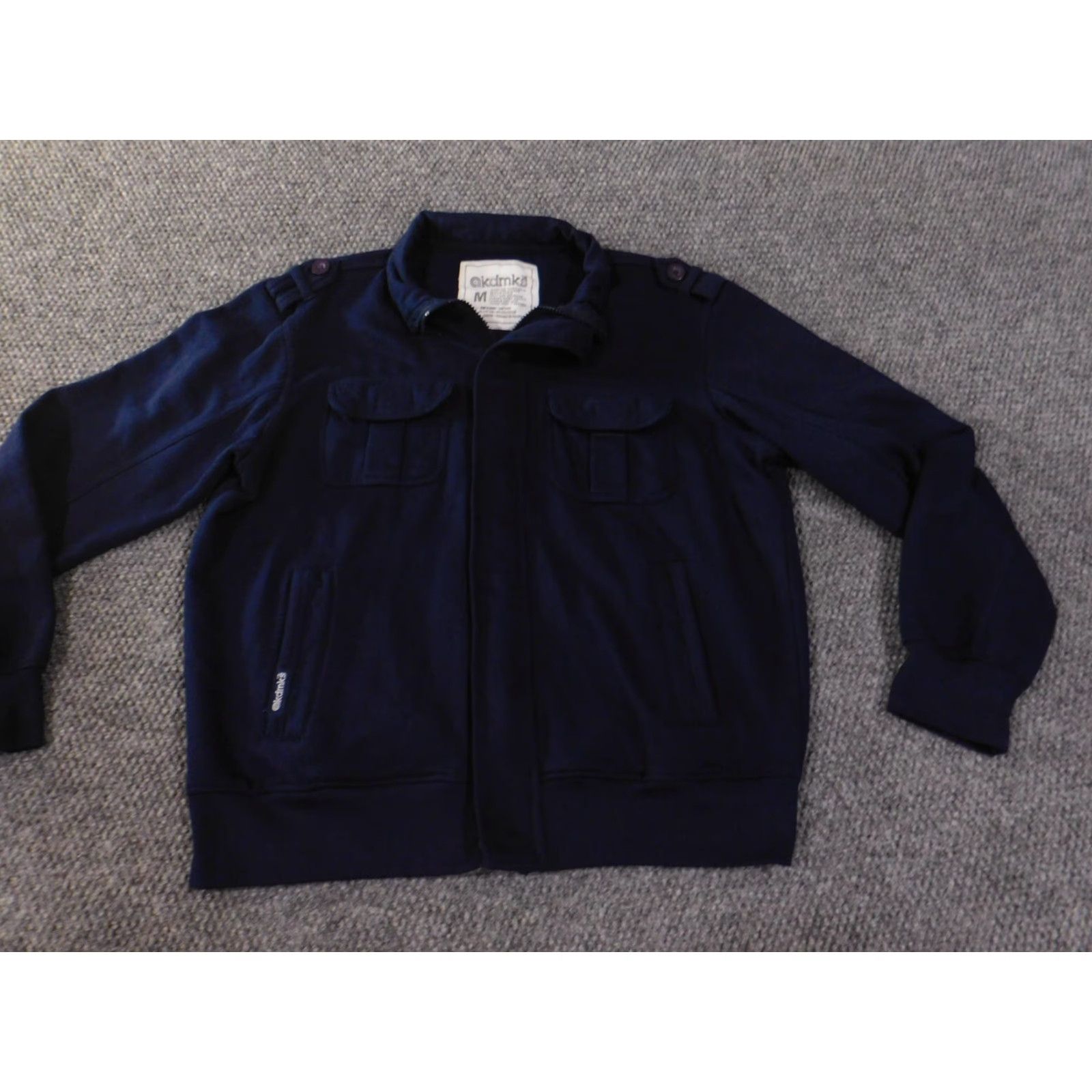 Akademiks akademiks jacket medium mens y2k vintage blue zip knit stretch retro bomber jacket Size M / US 6-8 / IT 42-44 - 3 Thumbnail