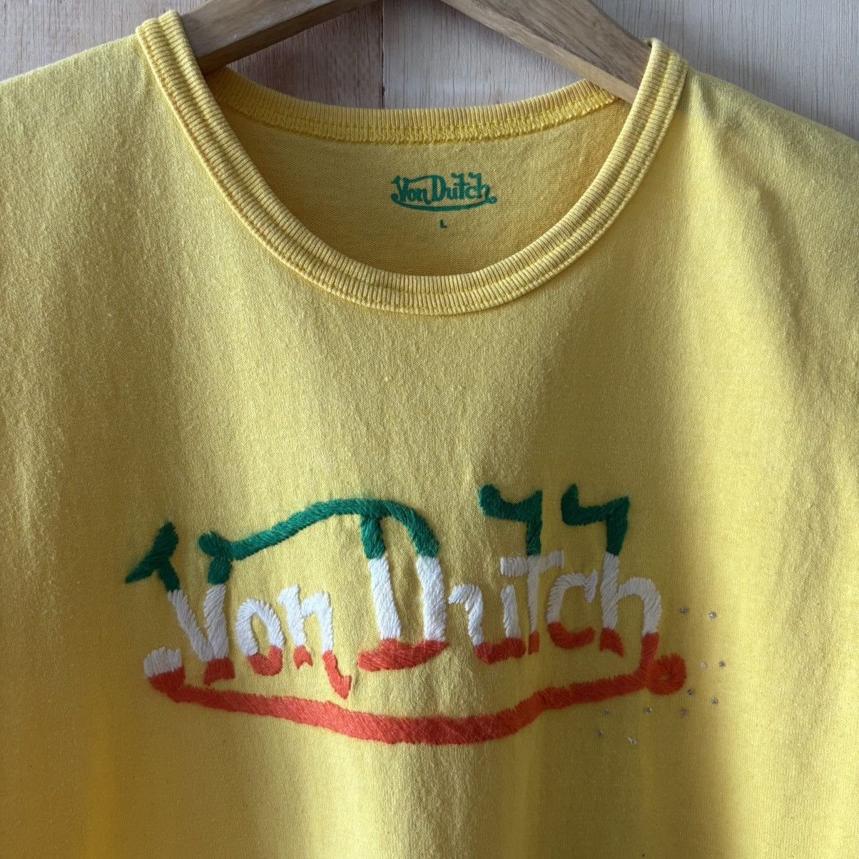 Von Dutch Y2K Von Dutch Big Logo Yellow Tee Size S / US 4 / IT 40 - 2 Thumbnail