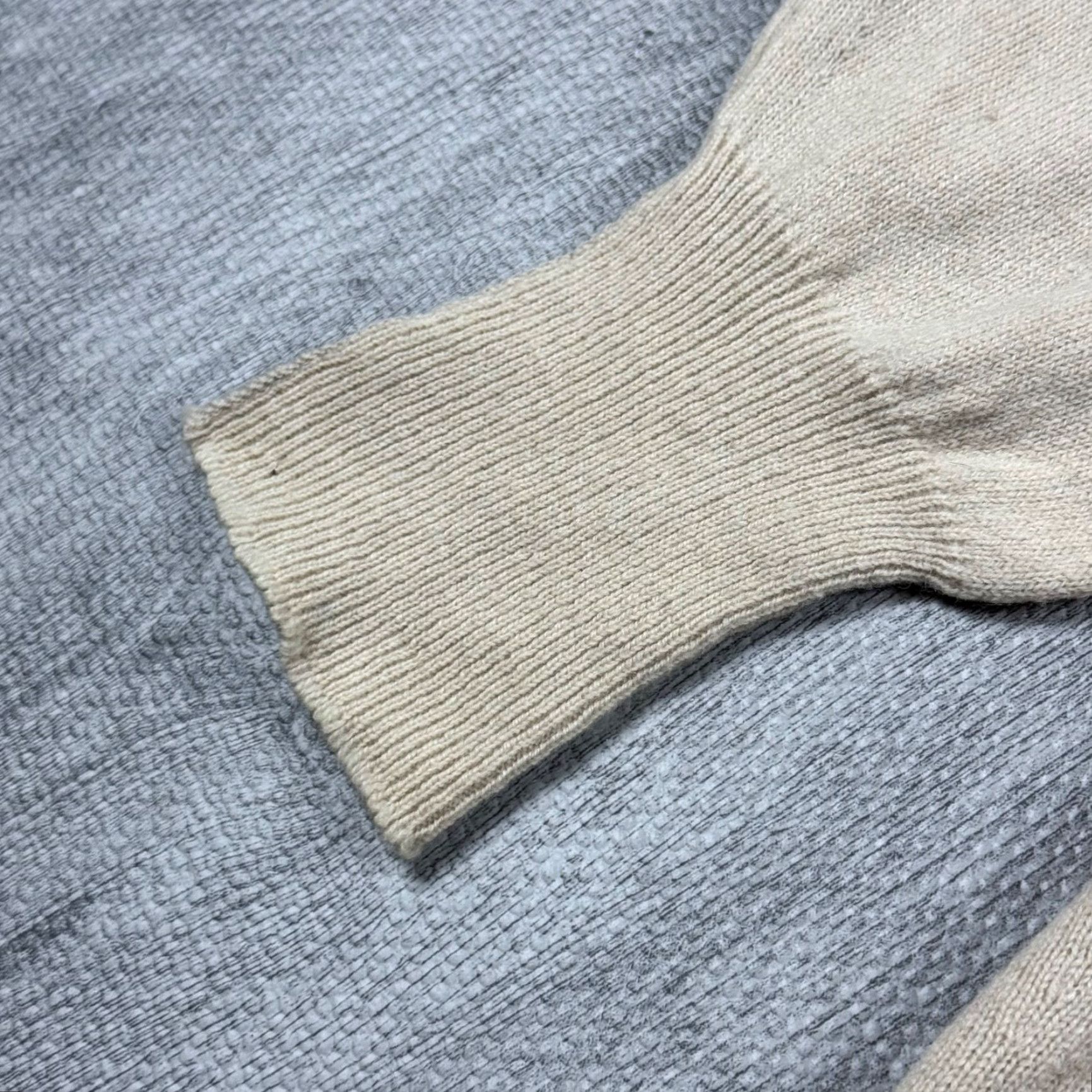 Vintage VINTAGE St. Michael Made in England 100% Lambswool V-Neck Sweater Men’s XL Beige Knit Classic 80s 90s Size US XL / EU 56 / 4 - 7 Thumbnail