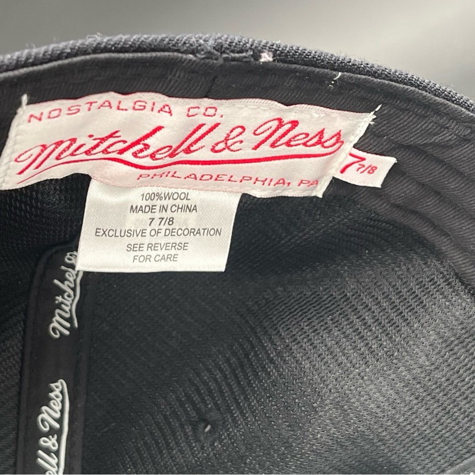 Mitchell & Ness Mitchell and Ness Black and White Patch Hat Fitted 7 7/8 Size ONE SIZE - 4 Thumbnail