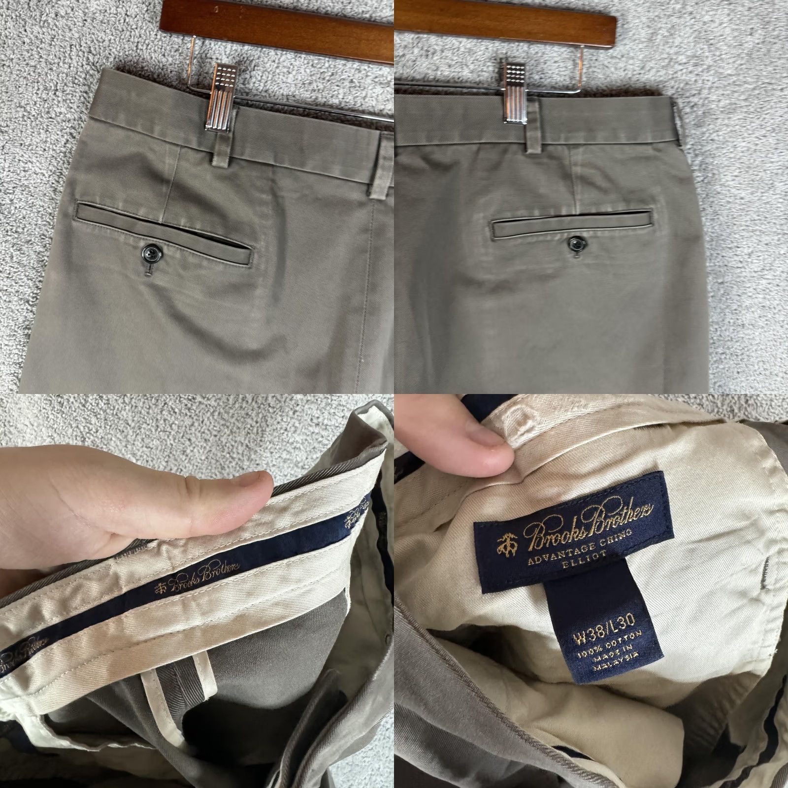 Brooks Brothers Brooks Brothers Advantage Chino Elliot Pants Mens 38x30 Khaki Pleated Cuffed Size US 38 / EU 54 - 9 Thumbnail