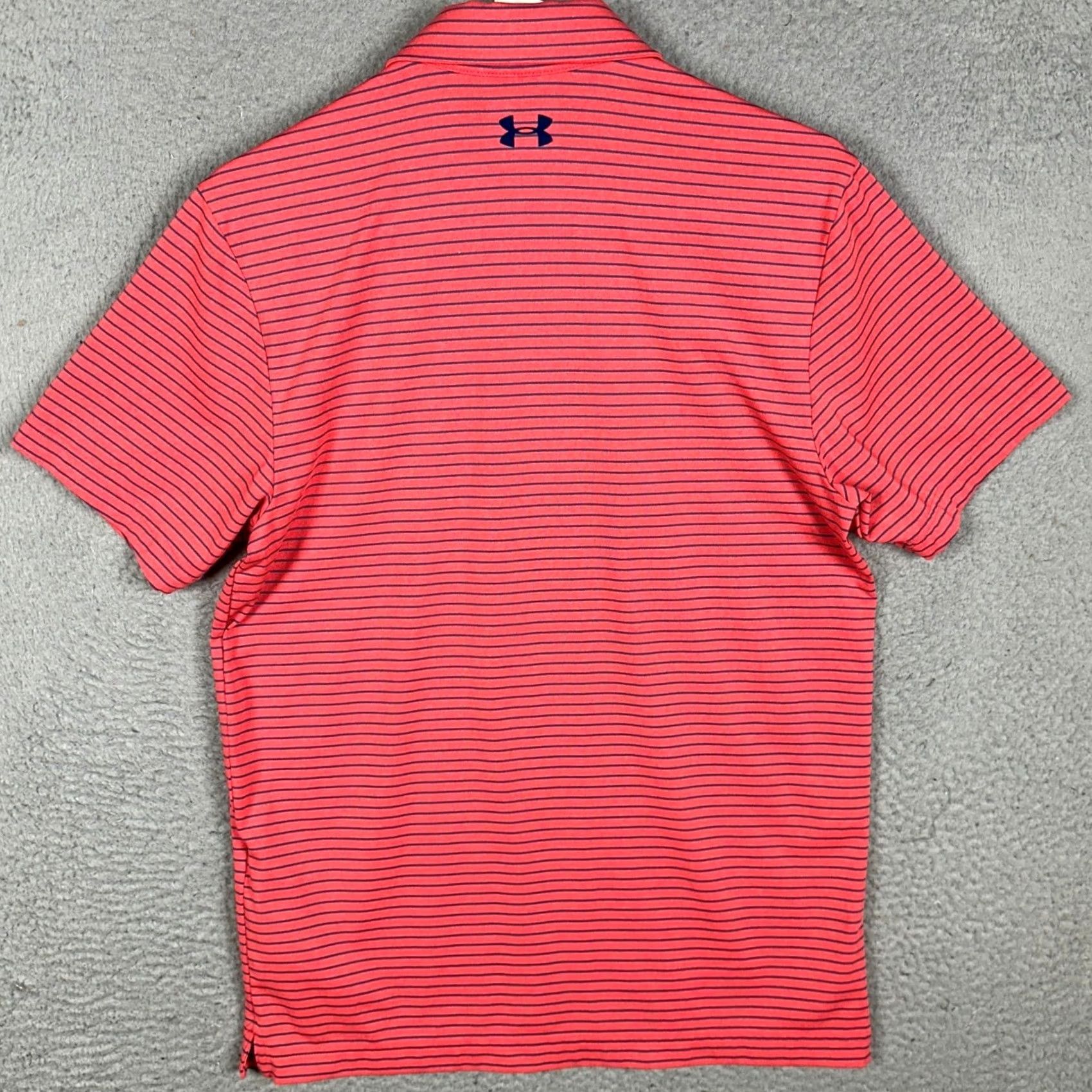 Under Armour Under Armour Polo Shirt Mens Small Red Navy HeatGear Loose Golf Rugby Stretch Size US S / EU 44-46 / 1 - 3 Thumbnail