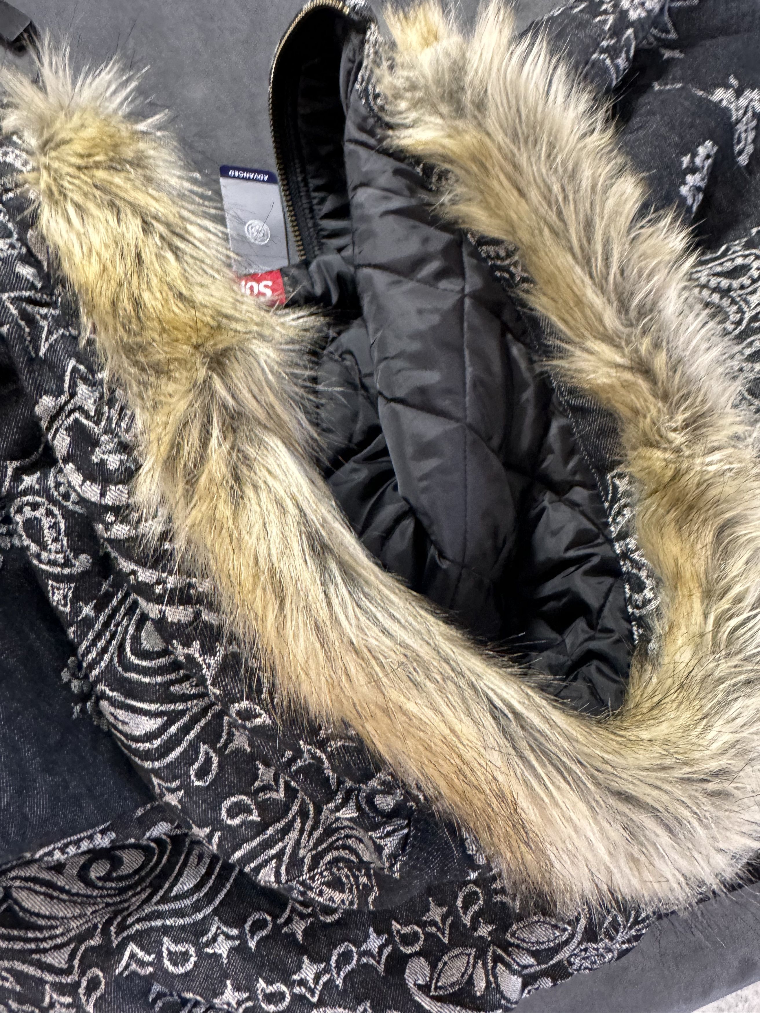 Supreme Supreme Bandana Jacquard Denim Hooded Work Jacket Black Size US L / EU 52-54 / 3 - 15 Thumbnail