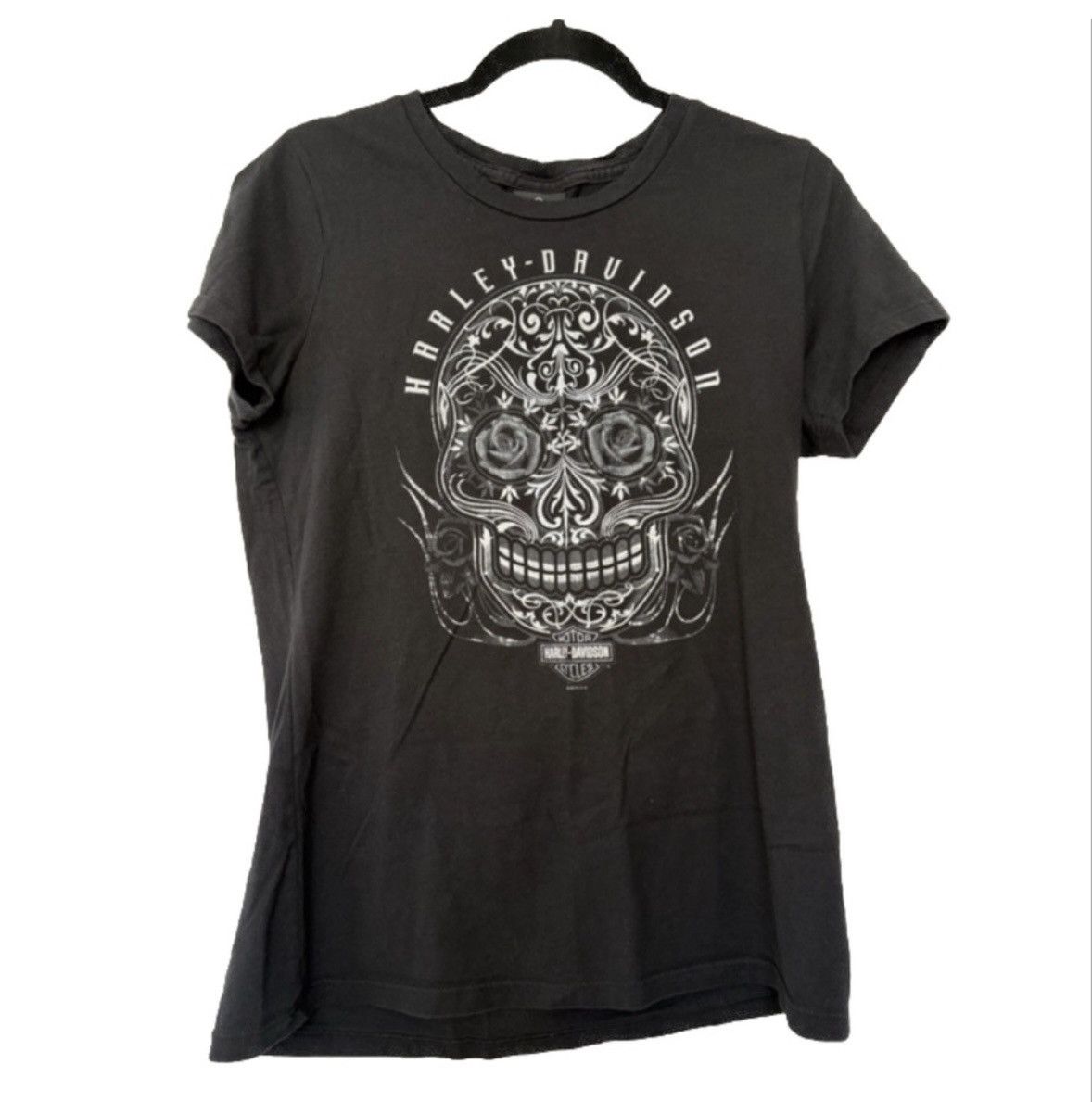 Harley Davidson Harley-Davidson Skull Black Short Sleeve Tee Shirt Size L Size L / US 10 / IT 46 - 1 Thumbnail