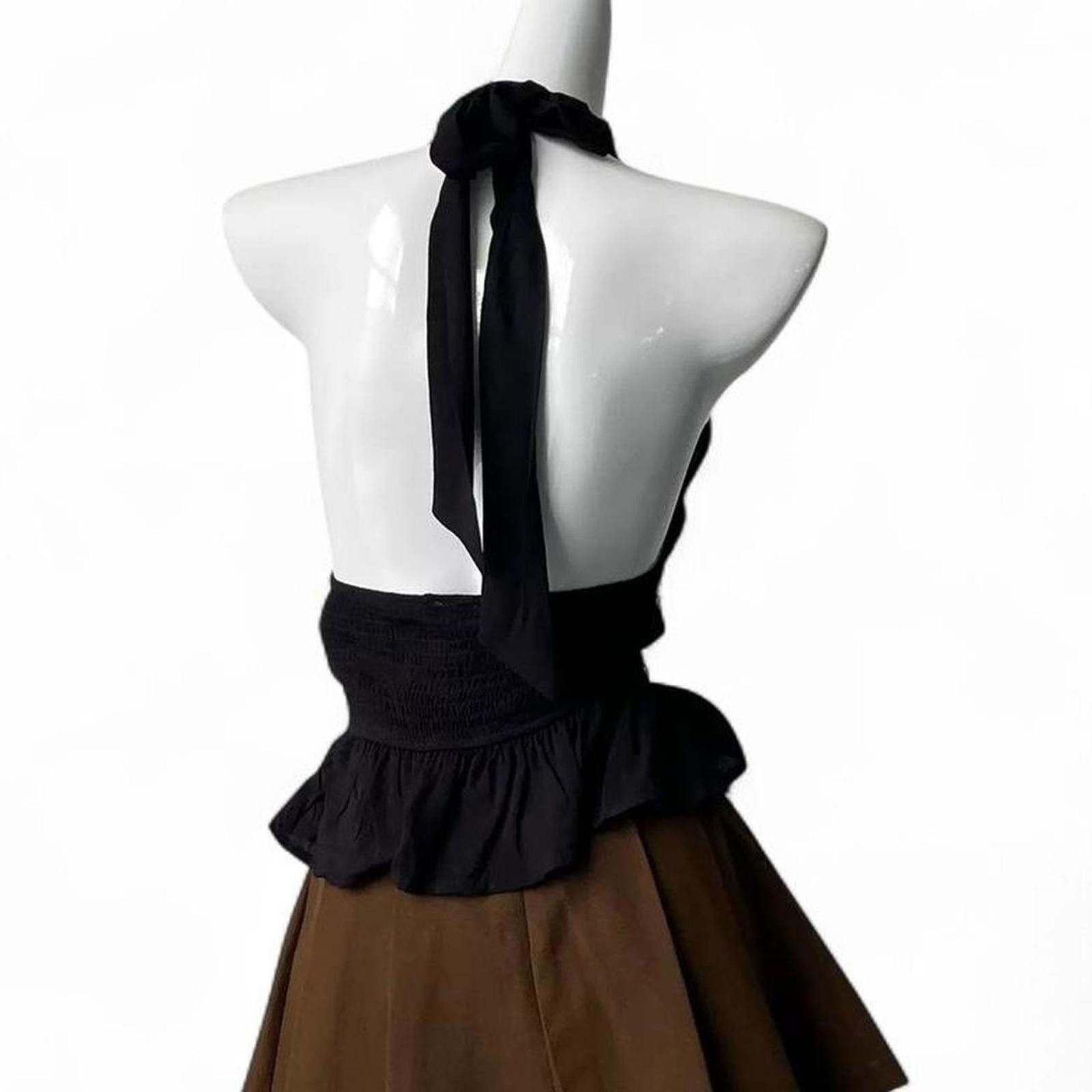 Cider Cider Halter neckline rivet ruffle hem crop tank top Size L Size L / US 10 / IT 46 - 2 Thumbnail