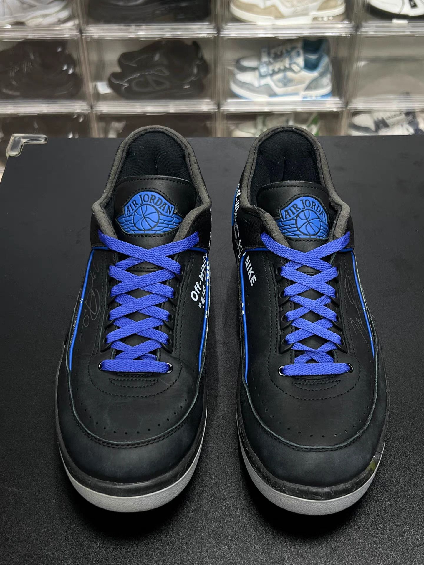 Nike Air Jordan 2 x OFF-WHITE Deconstructed Low Black Blue K15 Size US 12.5 / EU 45-46 - 2 Thumbnail