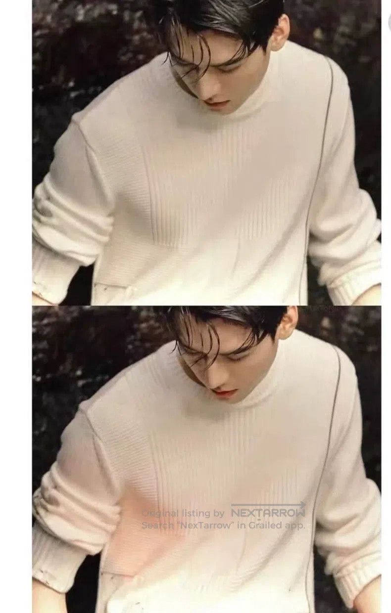 Loro Piana Loro Piana Men's Beige Striped Knitted Sweater Size US M / EU 48-50 / 2 - 3 Thumbnail