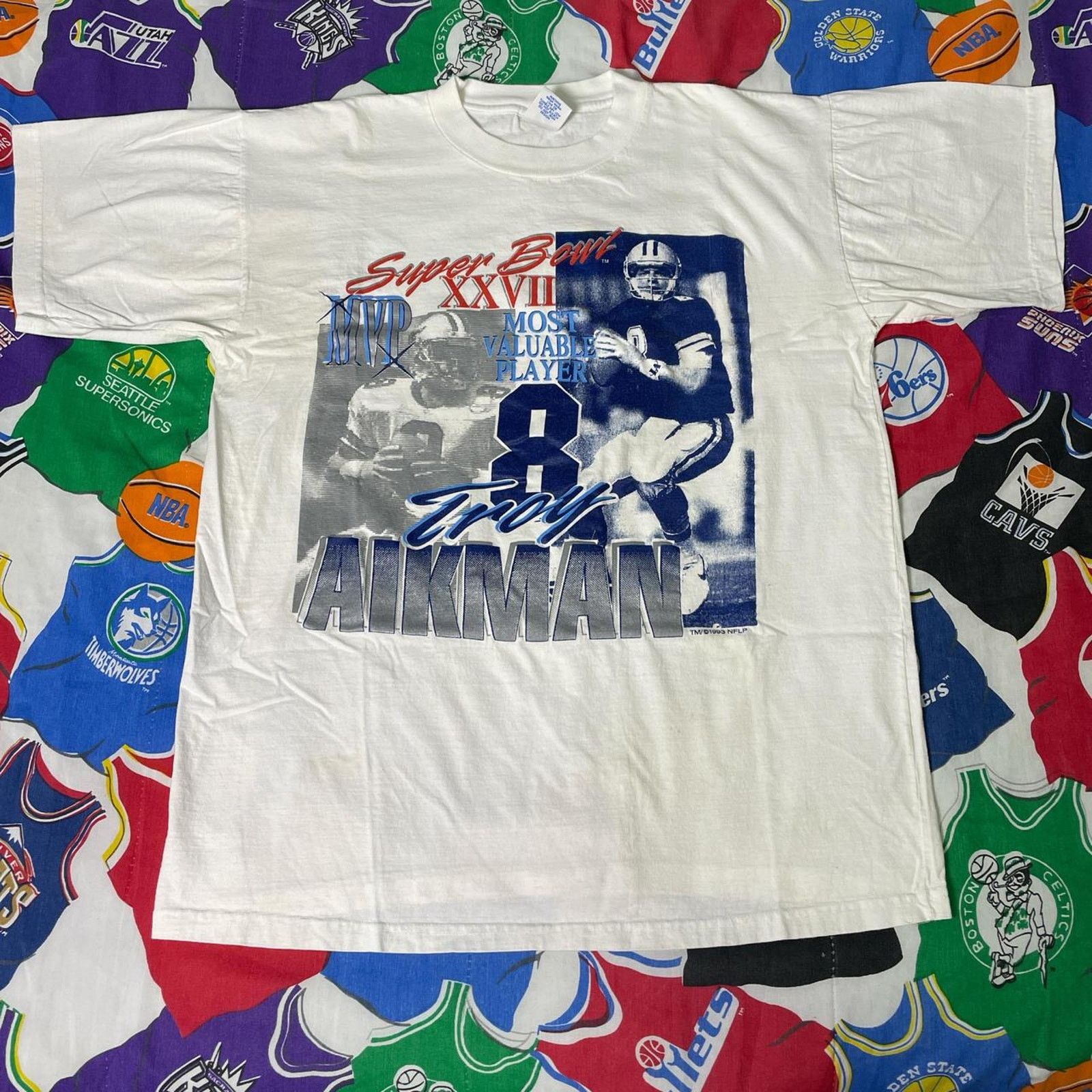 NFL Vintage 1993 NFL Troy Aikman Dallas Cowboys Super Bowl Tee Size US L / EU 52-54 / 3 - 1 Thumbnail