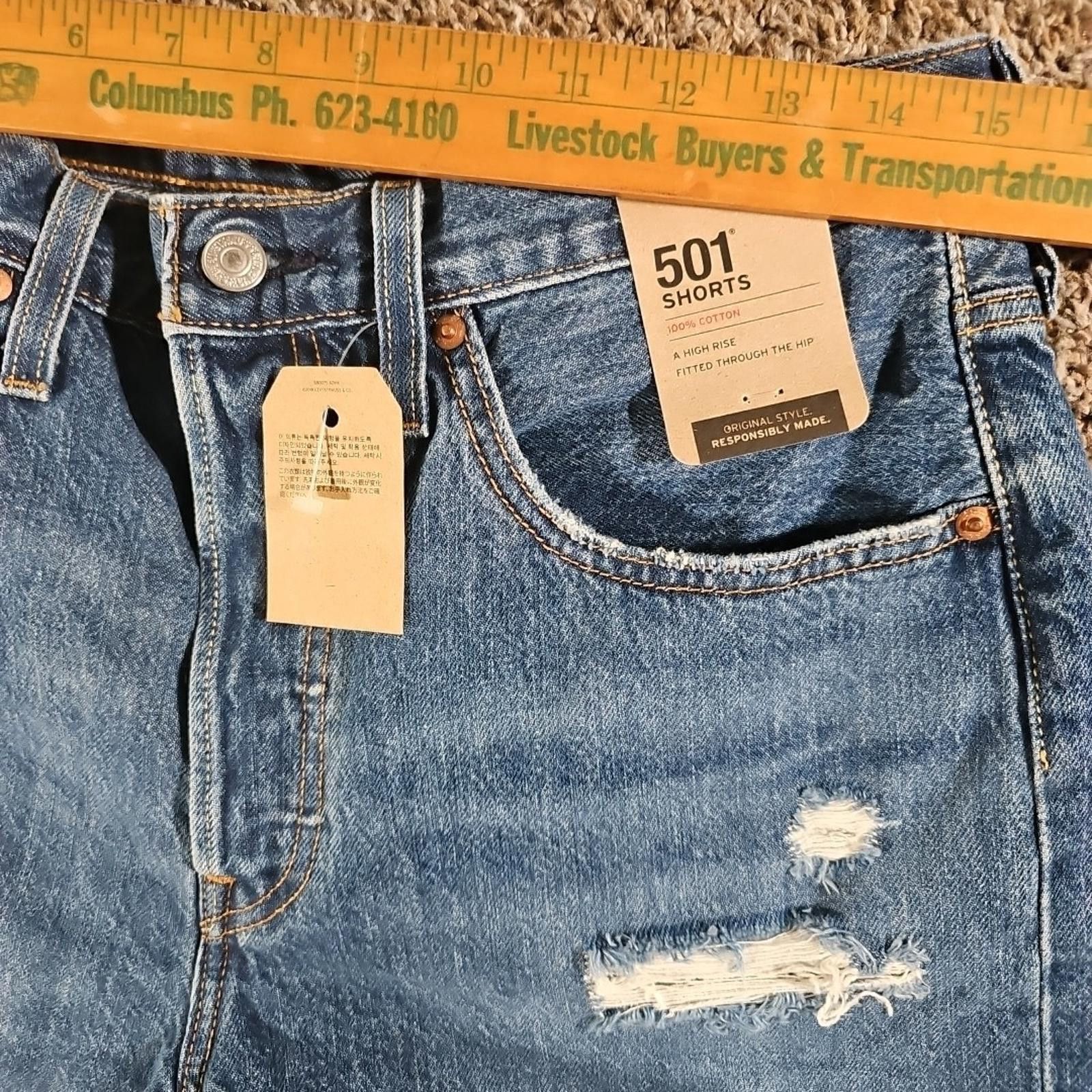 Levi's NWT Levis 501 Denim Cutoff Shorts Sz 30 Size 30" / US 8 / IT 44 - 6 Thumbnail