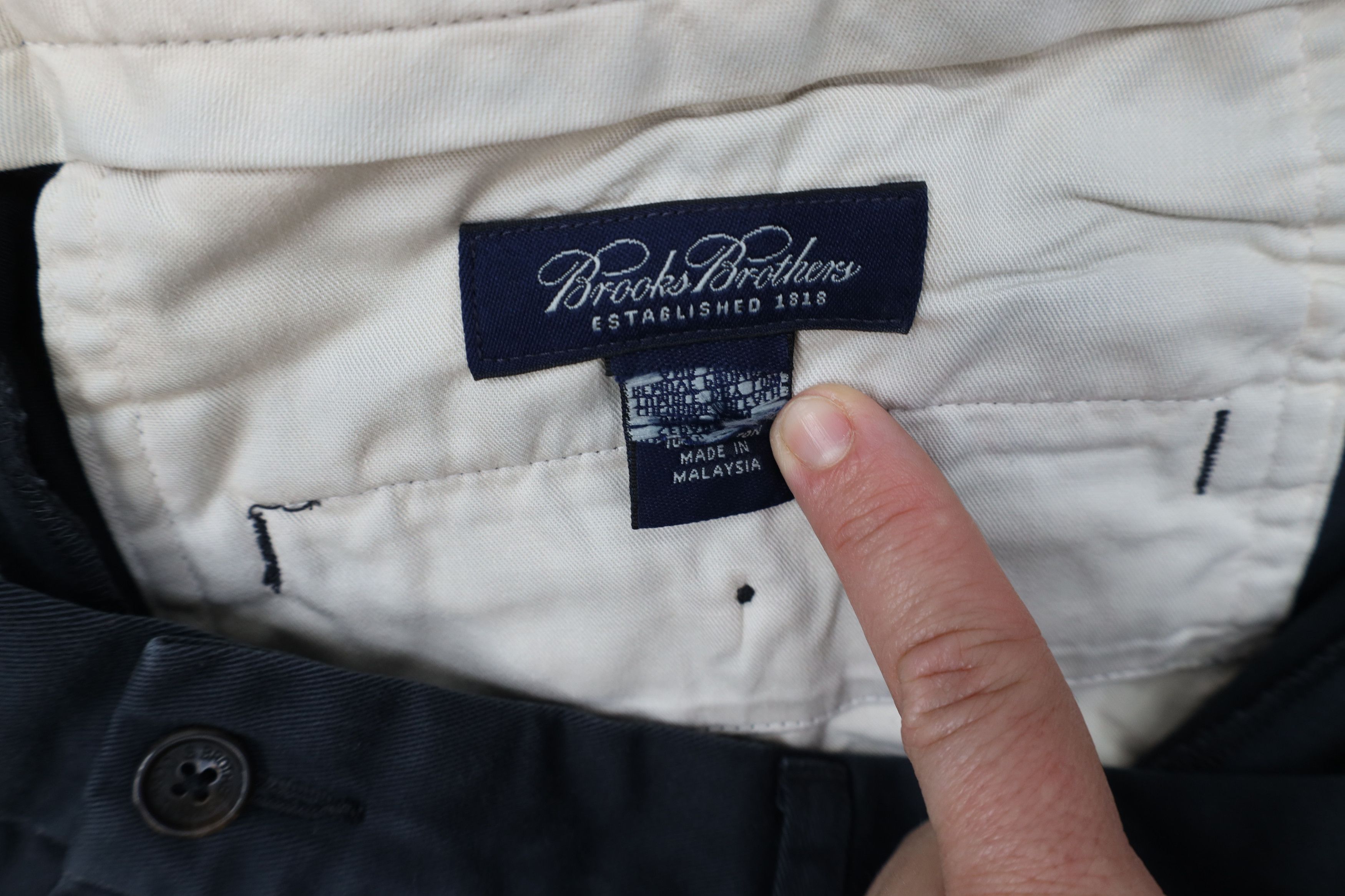 Brooks Brothers Vintage 90s Brooks Brothers Heavy Cotton Chino Shorts Black Size US 34 / EU 50 - 9 Thumbnail