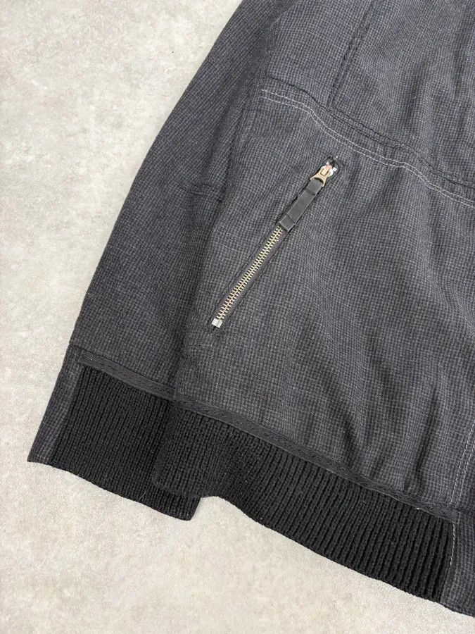 Marithe + Francois Girbaud 2000s Marithé + François Girbaud Grey Ribbed Wool Bomber Jacket Size US M / EU 48-50 / 2 - 8 Thumbnail