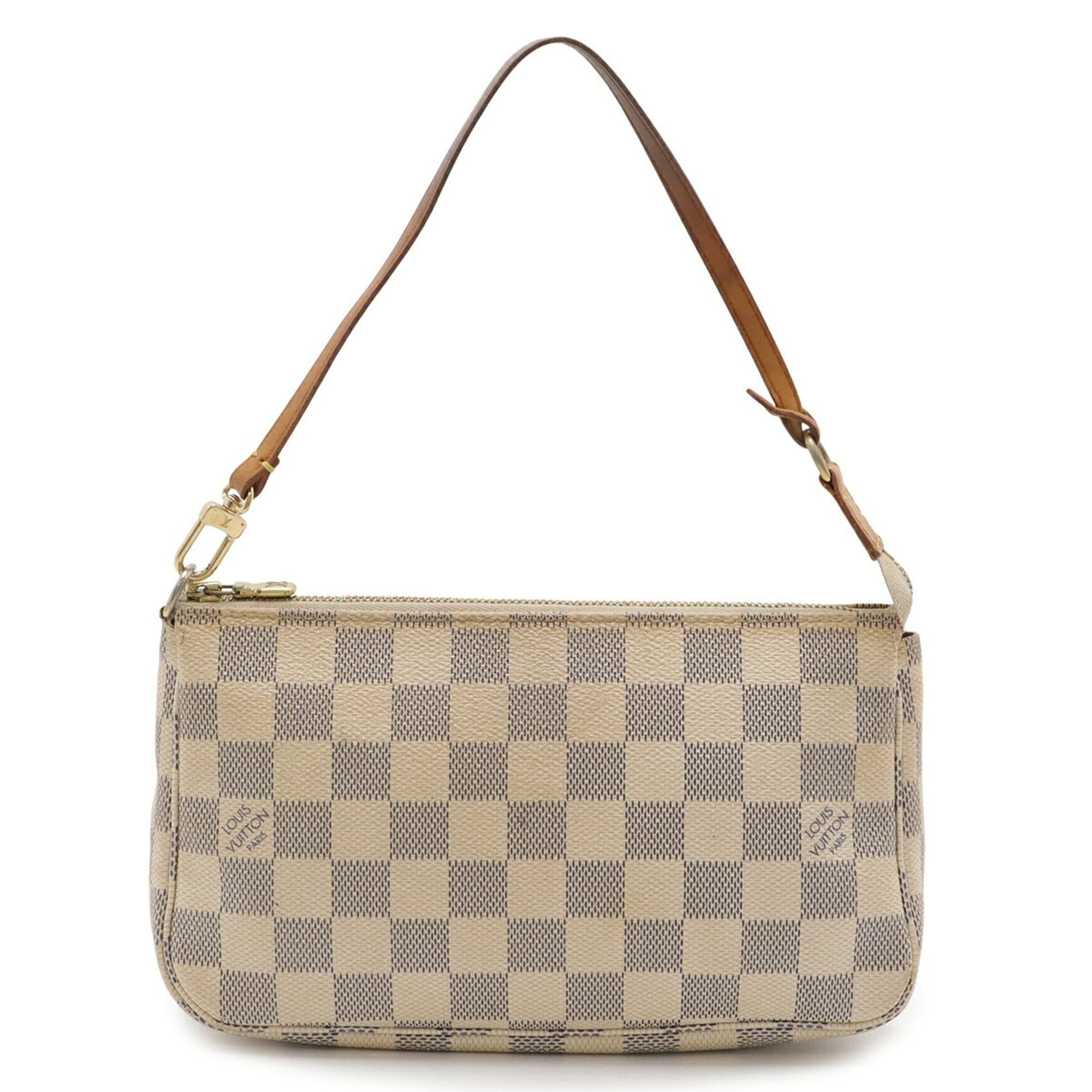 LOUIS VUITTON Damier Azur Pochette Accessory Bag Pouch Handbag Shoulder N51986