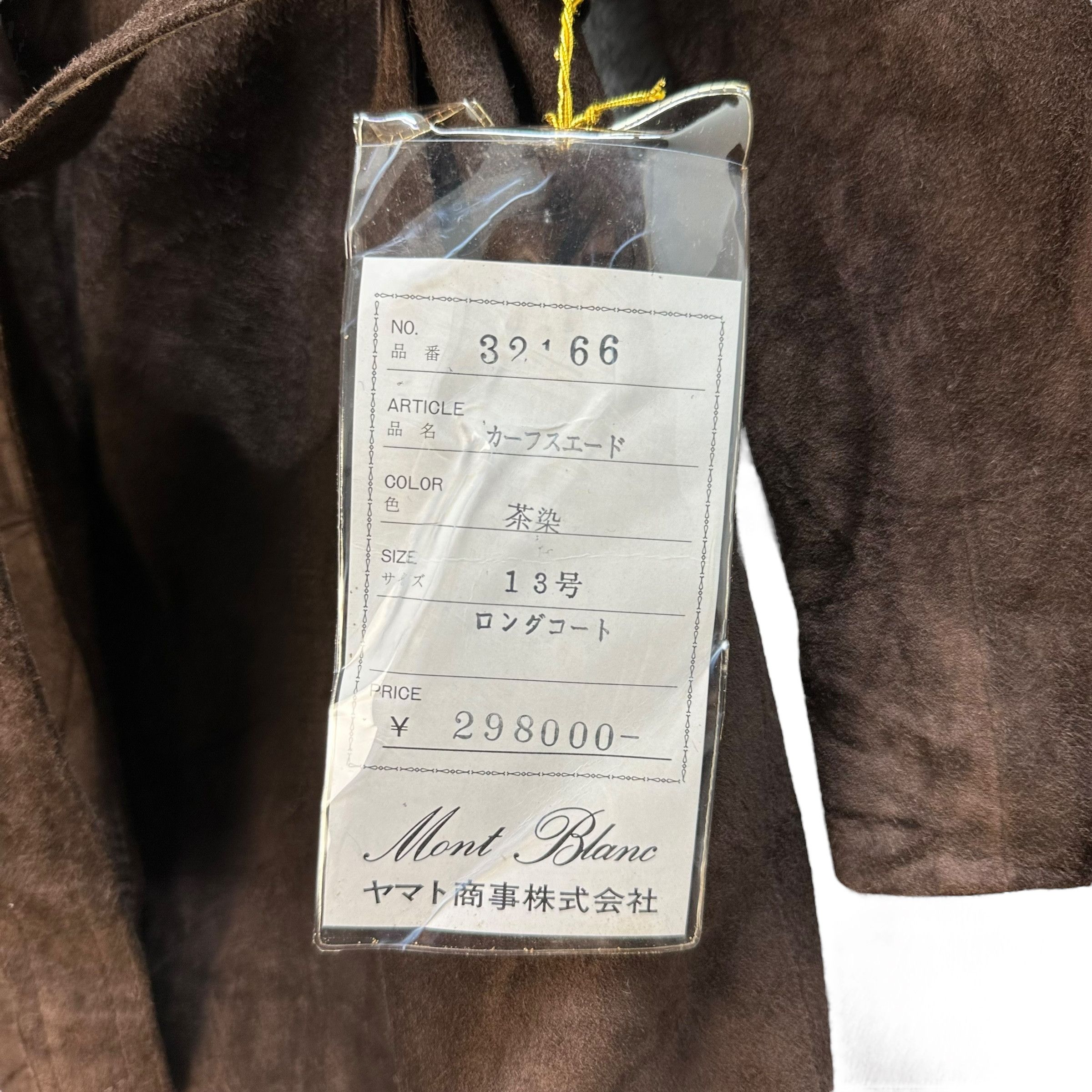 Montblanc 90’s NWT MONT BLANC Fur Shawl Calf Suede Long Coat #A64-1540 Size M / US 6-8 / IT 42-44 - 6 Thumbnail