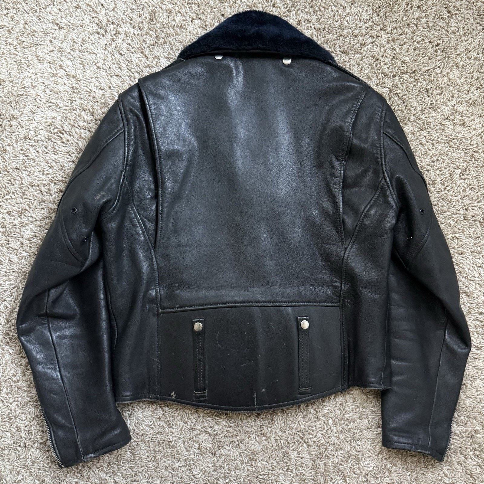 Harley Davidson Vintage Harley Davidson Black Leather Motorcycle Jacket Fur Size US M / EU 48-50 / 2 - 3 Thumbnail