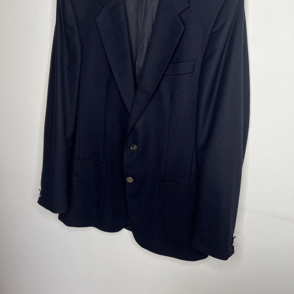 Balmain Vintage Balmain Luxury Blazer Wool Navy Buttons Jacket Size 40R - 3 Thumbnail