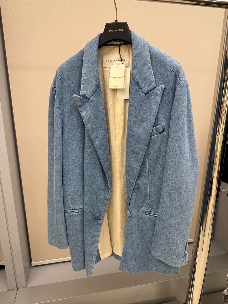 Dries Van Noten Dries Van Noten SS24 Denim Blazer Size US S / EU 44-46 / 1 - 1 Thumbnail