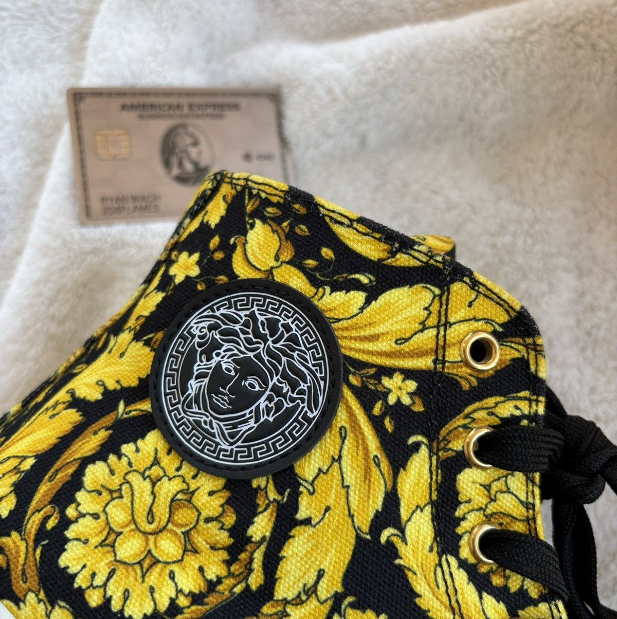 Versace Versace Gold Barocco Medusa High Tops Size US 10 / EU 43 - 3 Thumbnail
