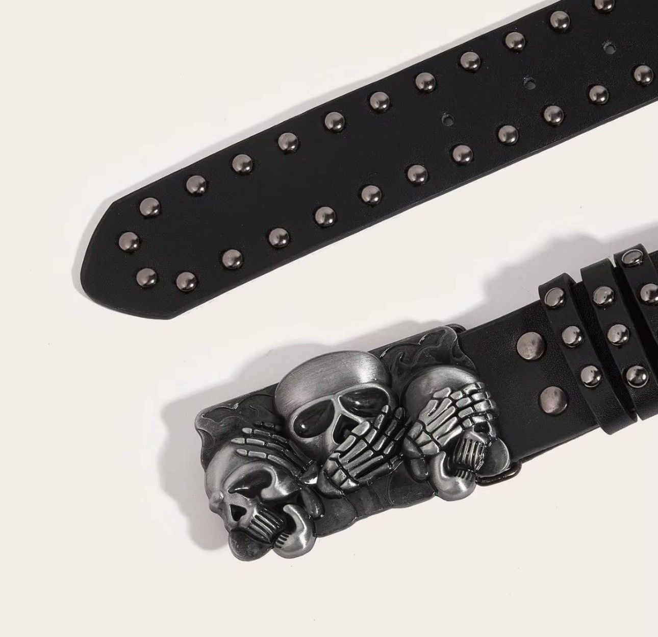 Japanese Brand × Vintage Skull Rivet Belts Size ONE SIZE - 2 Thumbnail