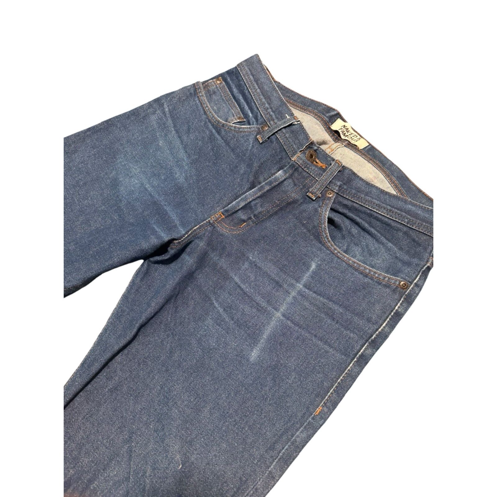 Vintage Naked & Famous Denim Weird Guy Natural Indigo Selvedge Jeans 32X33 Size US 32 / EU 48 - 7 Thumbnail