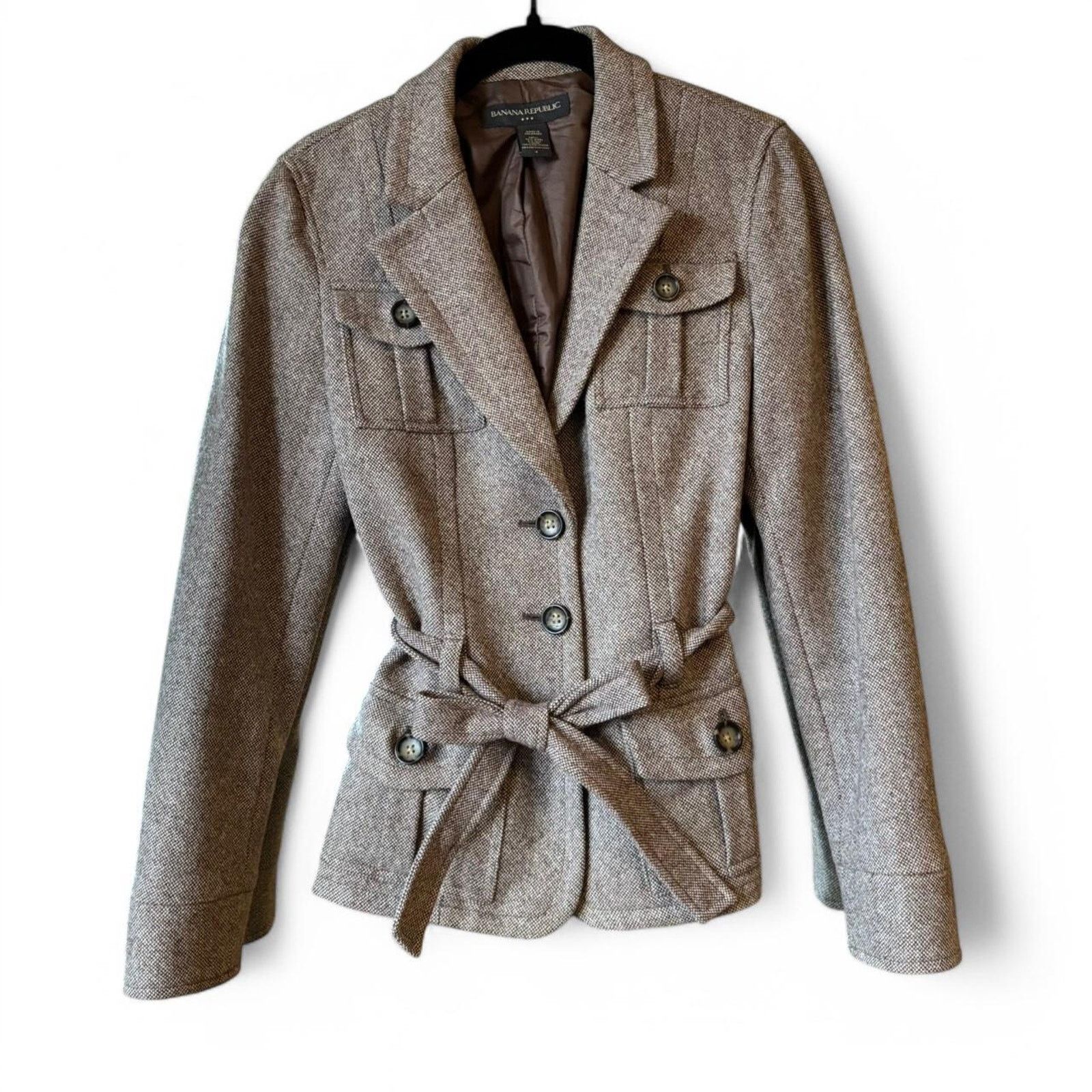 Banana Republic Banana Republic Wool Belted Coat 4 Professional Classic Fall Size S / US 4 / IT 40 - 3 Thumbnail