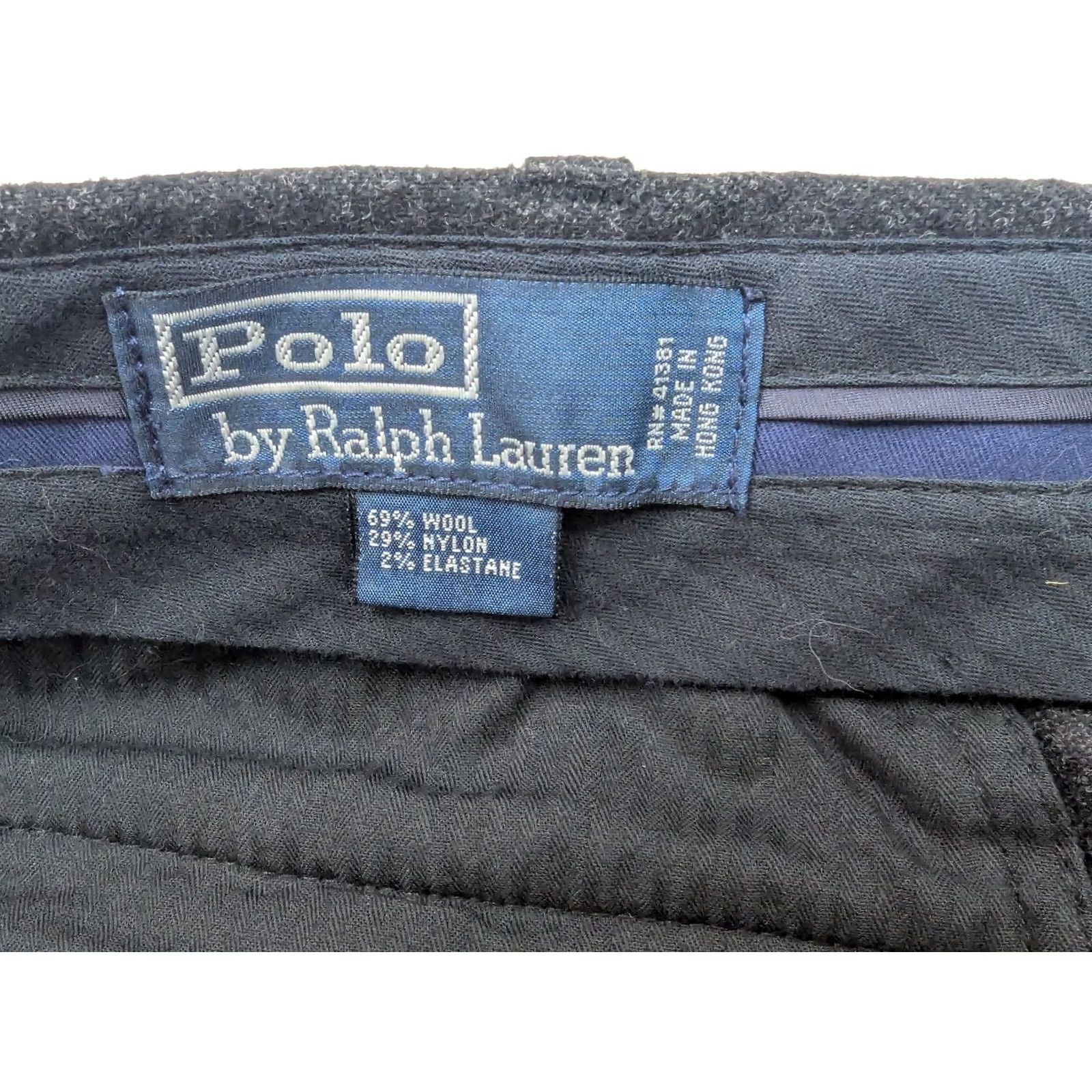 Polo Ralph Lauren VINTAGE Polo Ralph Lauren Wool Blend Dark Gray Heathered Pleated Pants 38L Men Wool Blend Dress Pants 90s Preppy Retro Wedding Classic Gray Mens Size US M / EU 48-50 / 2 - 7 Thumbnail