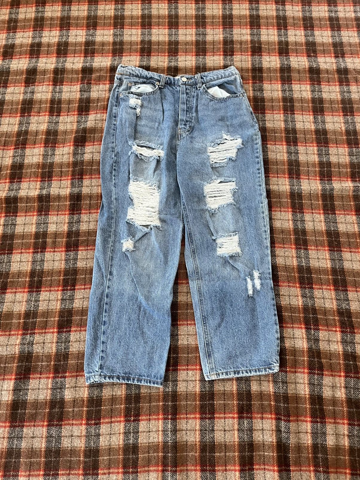 Other Vintage Y2K 2000’s Distressed Cropped Vanilla Star relaxed Size 30" / US 8 / IT 44 - 1 Thumbnail