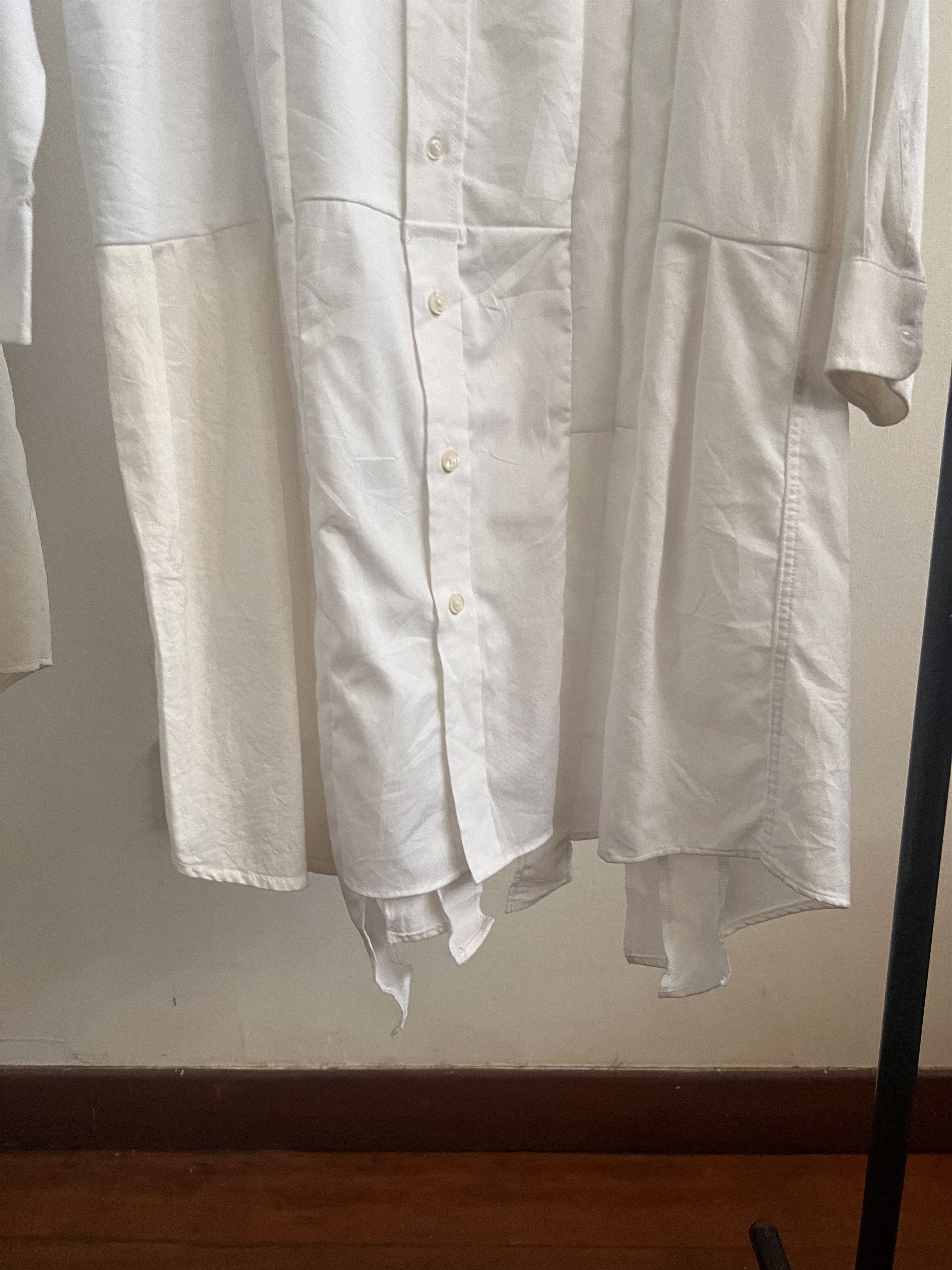 Needles × Nepenthes Rebuild by Needles 7 Cut White Oxford Long Dress Shirt Size US L / EU 52-54 / 3 - 3 Thumbnail