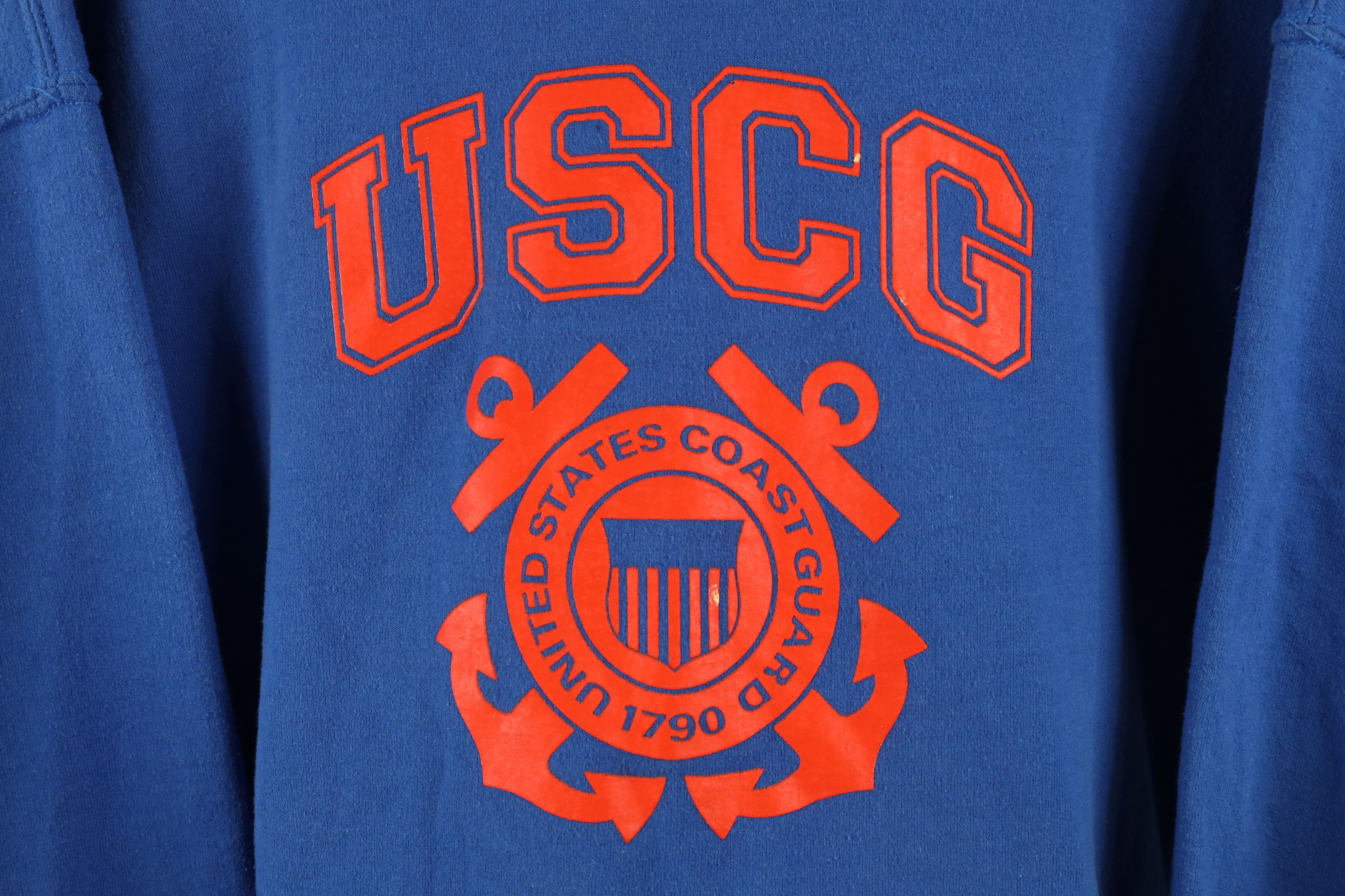 Vintage Vintage 90s United States Coast Guard Hoodie Sweatshirt Size US L / EU 52-54 / 3 - 4 Thumbnail