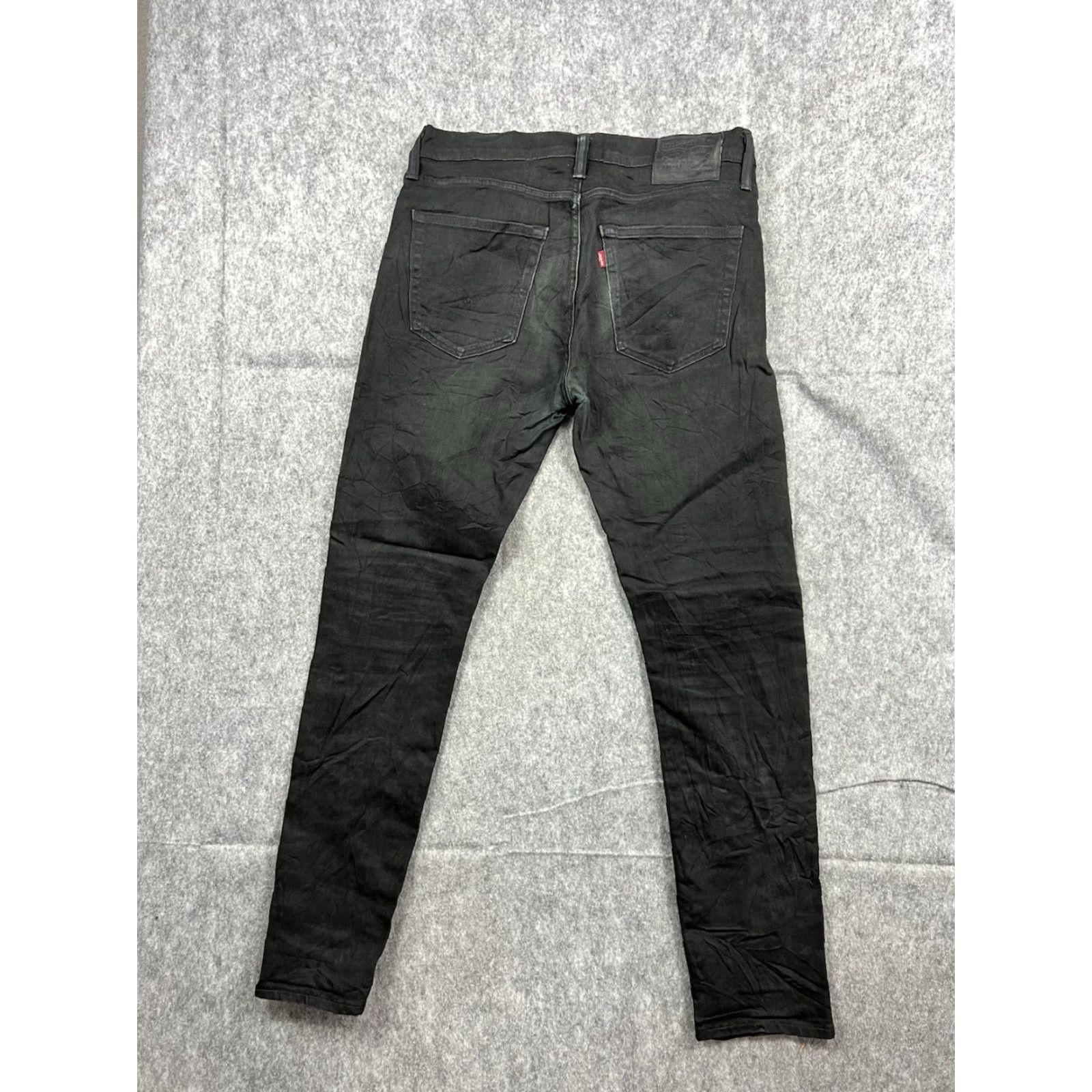 Levi's Levi's 512 Jeans Slim Regular 33x34 Denim Black 90s USA City Distressed Tapered Mens Size US 33 - 2 Thumbnail