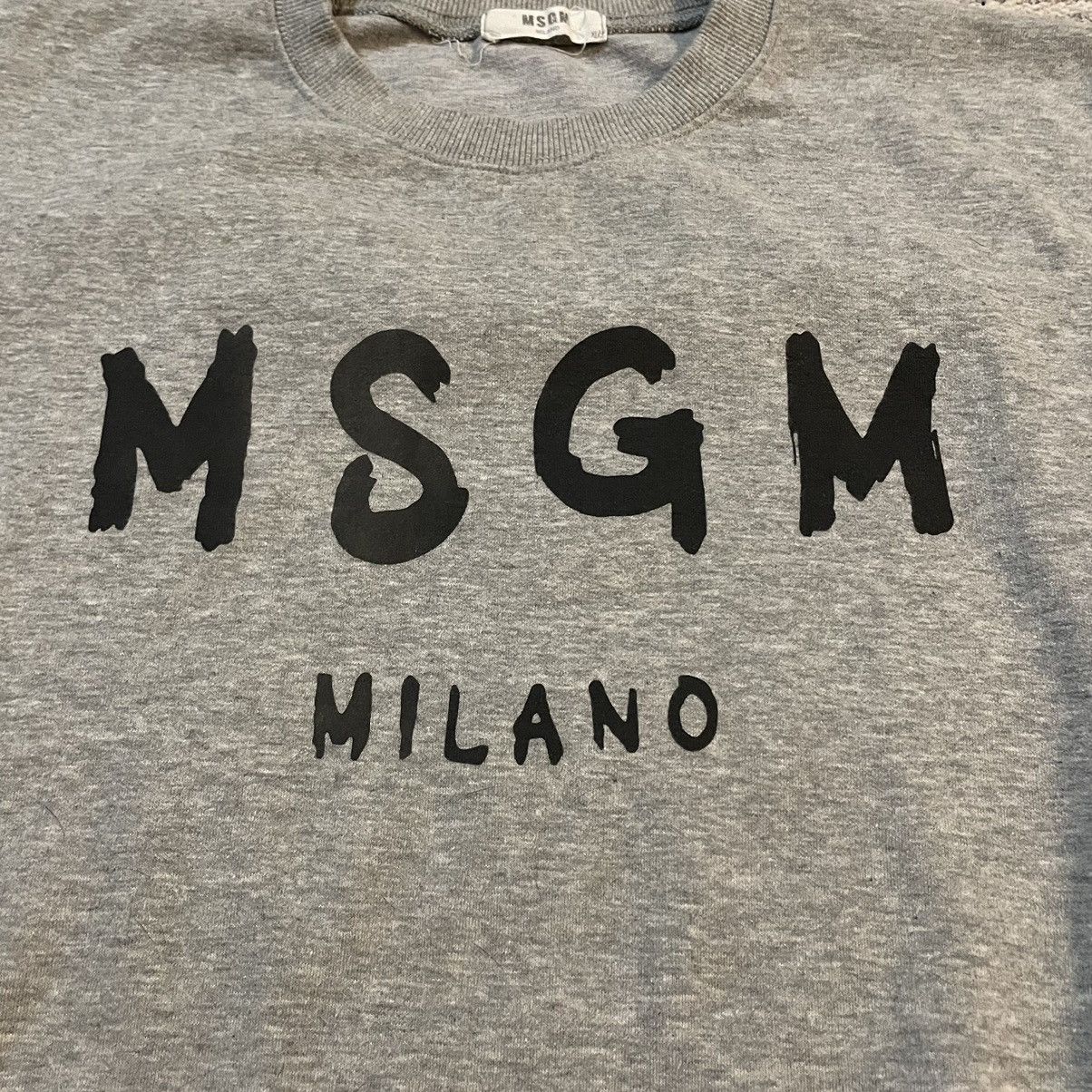 MSGM MSGM Milano Logo Sweatshirt Gray Size XL Size US XL / EU 56 / 4 - 2 Thumbnail